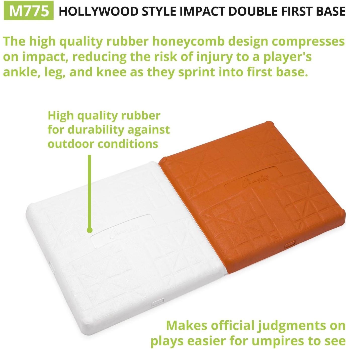 Base Doble de Primera Estilo Hollywood Champion Sports 76.2x38.1cm