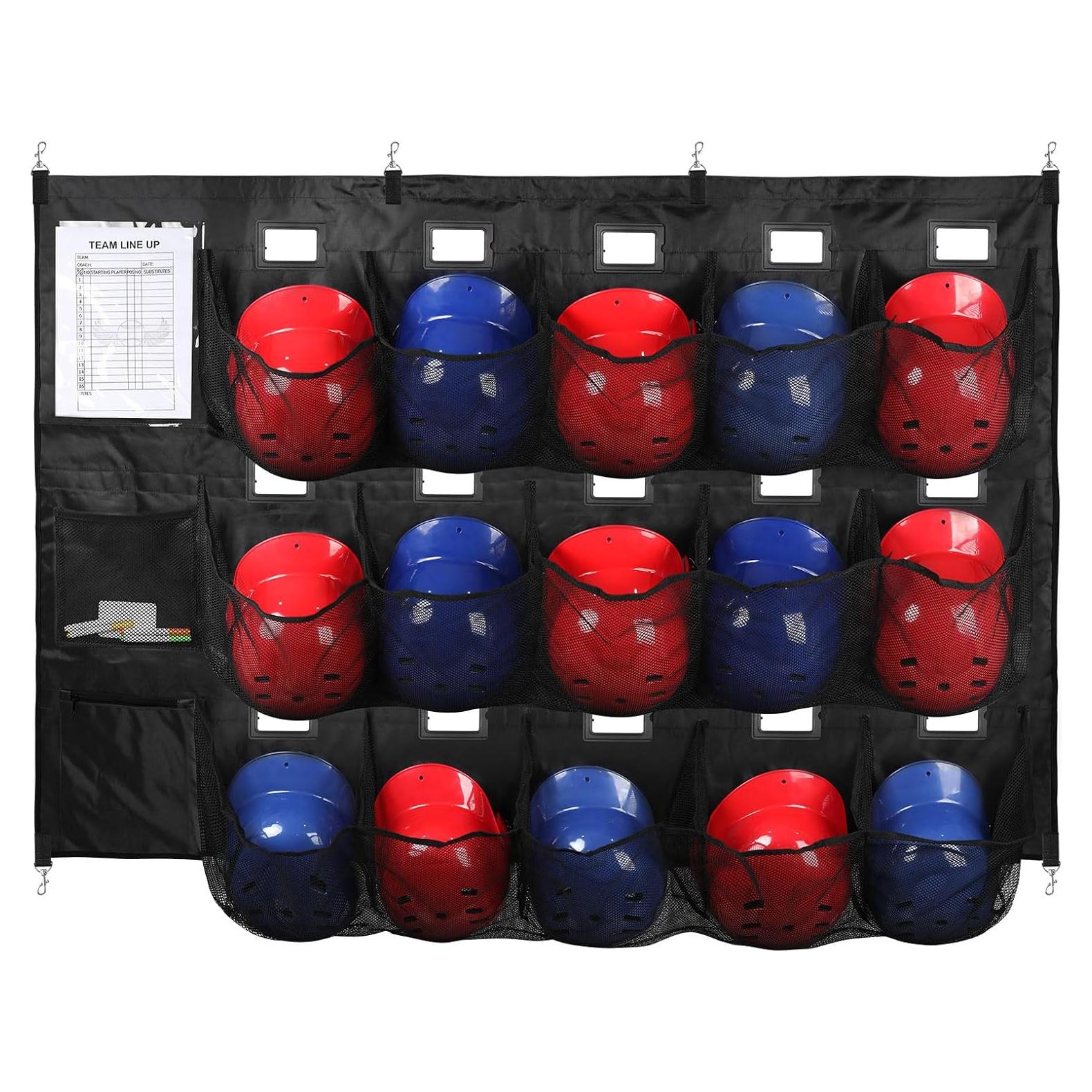 Organizador de Dugout NVAAV para 15 Cascos y Guantes