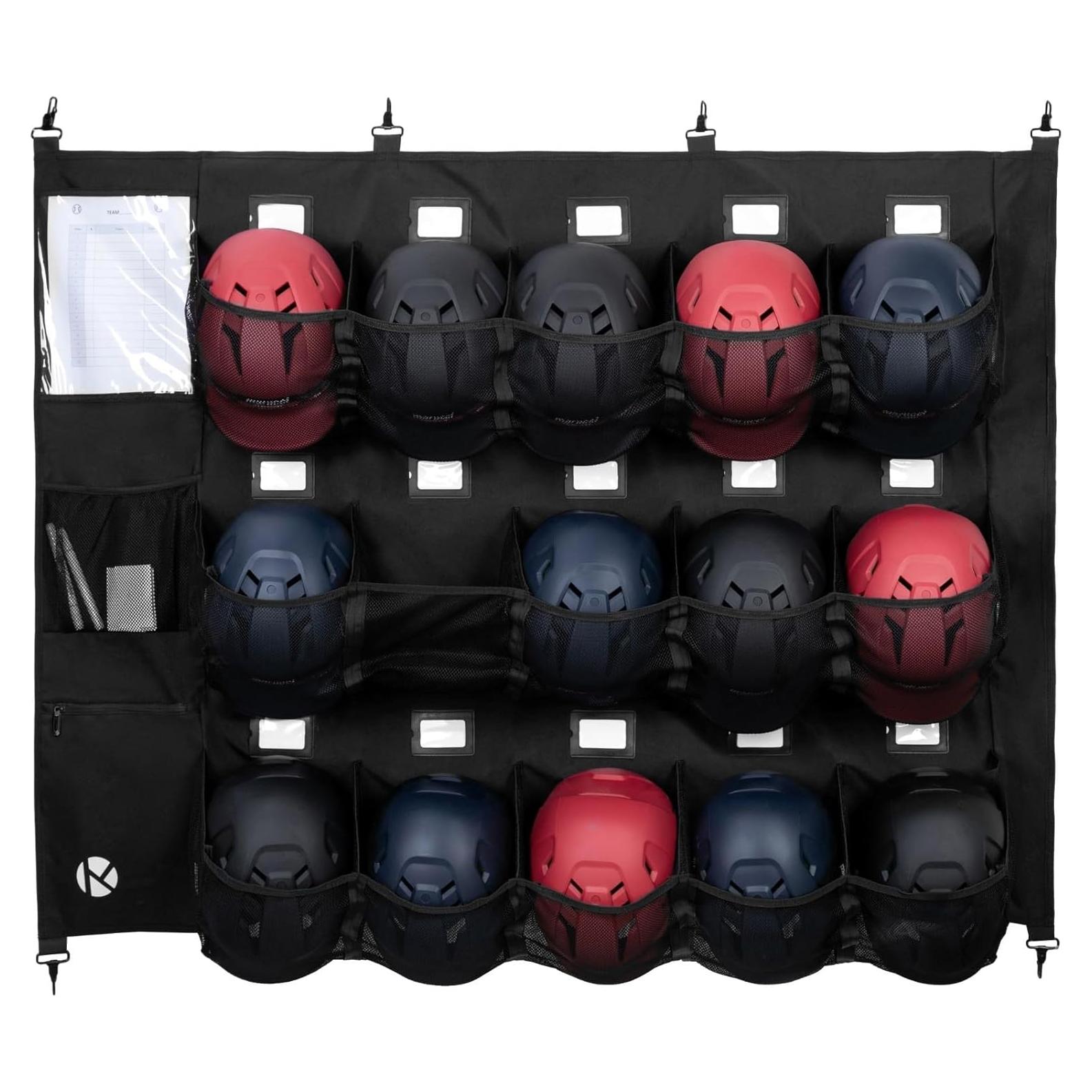 Organizador de Dugout KAVIGOR para Béisbol/Sóftbol - 15 Casco y Guante