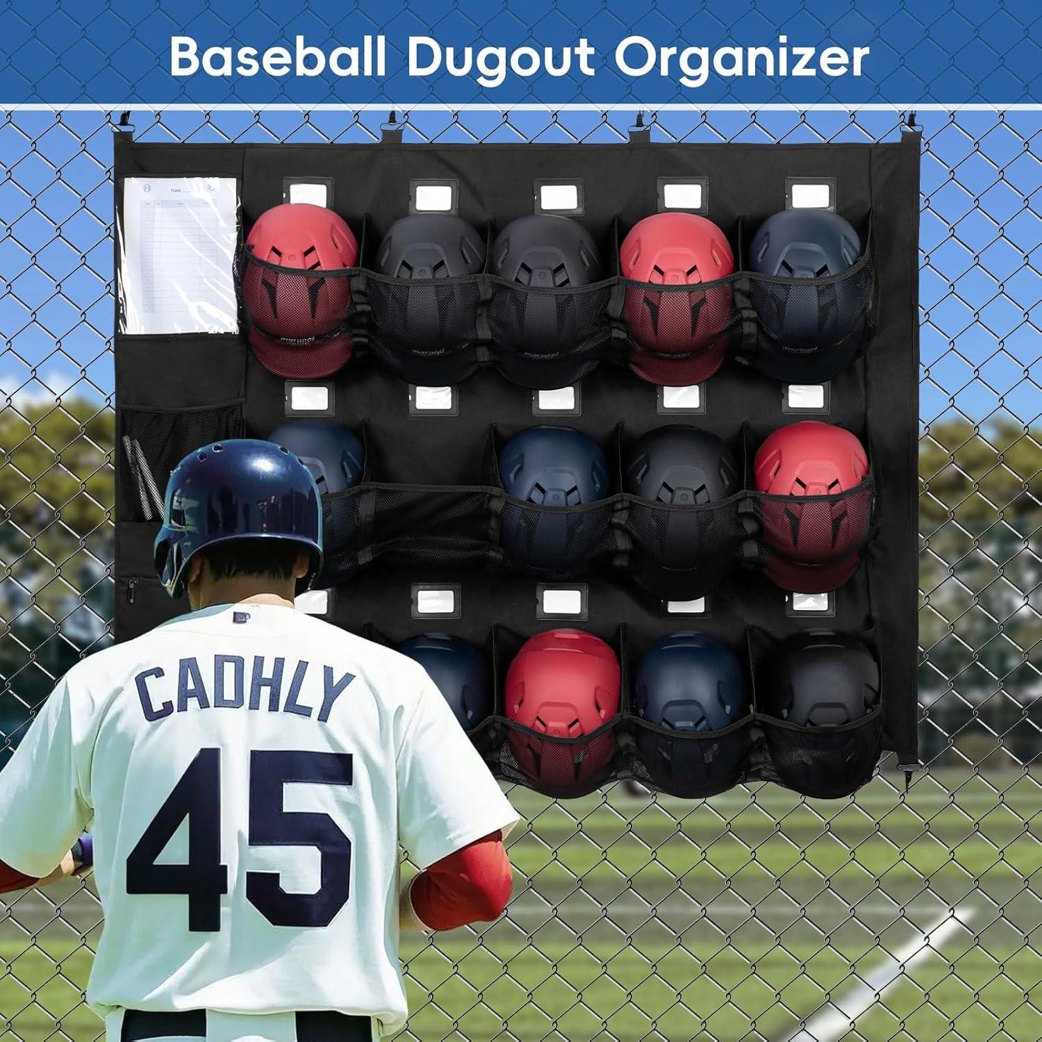 Organizador de Dugout KAVIGOR para Béisbol/Sóftbol - 15 Casco y Guante