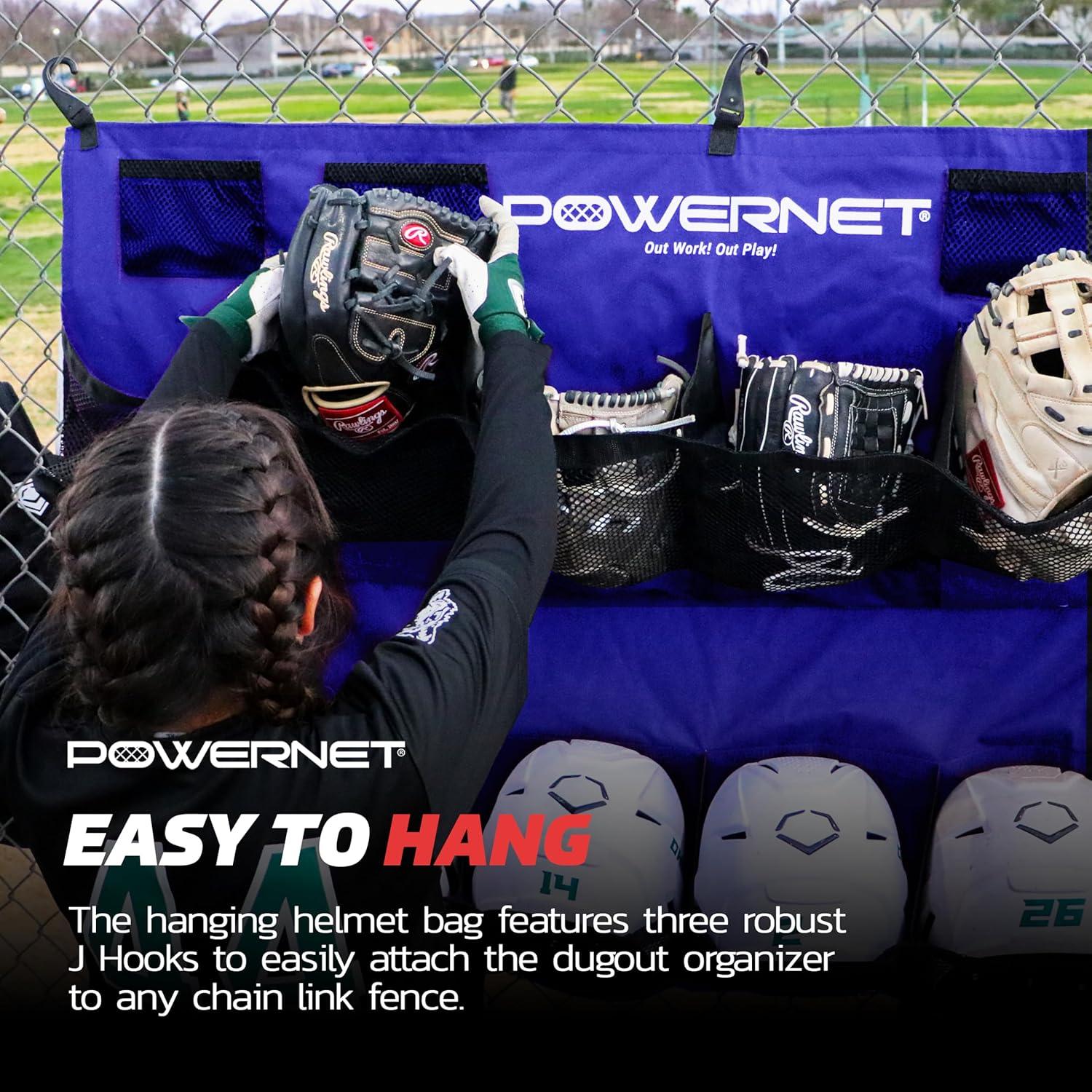 Organizador de Dugout PowerNet Azul para Béisbol y Softbol