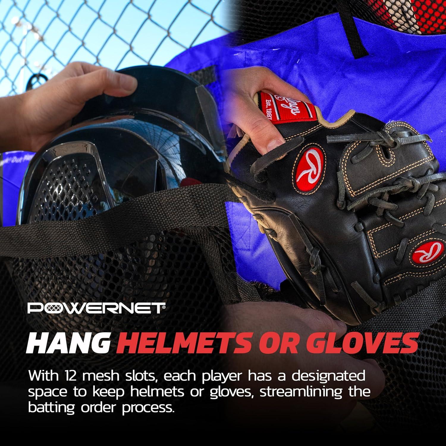 Organizador de Dugout PowerNet Azul para Béisbol y Softbol