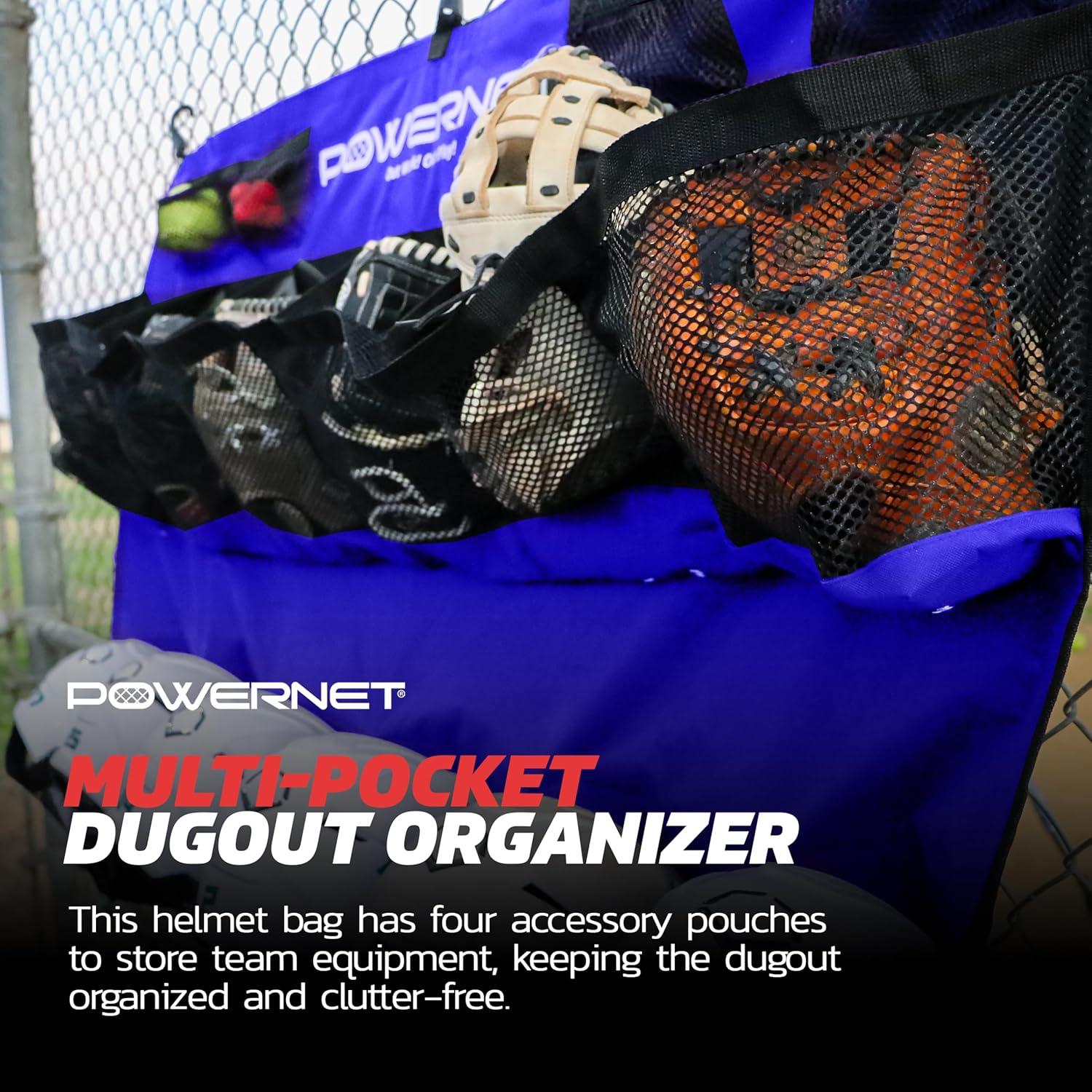 Organizador de Dugout PowerNet Azul para Béisbol y Softbol