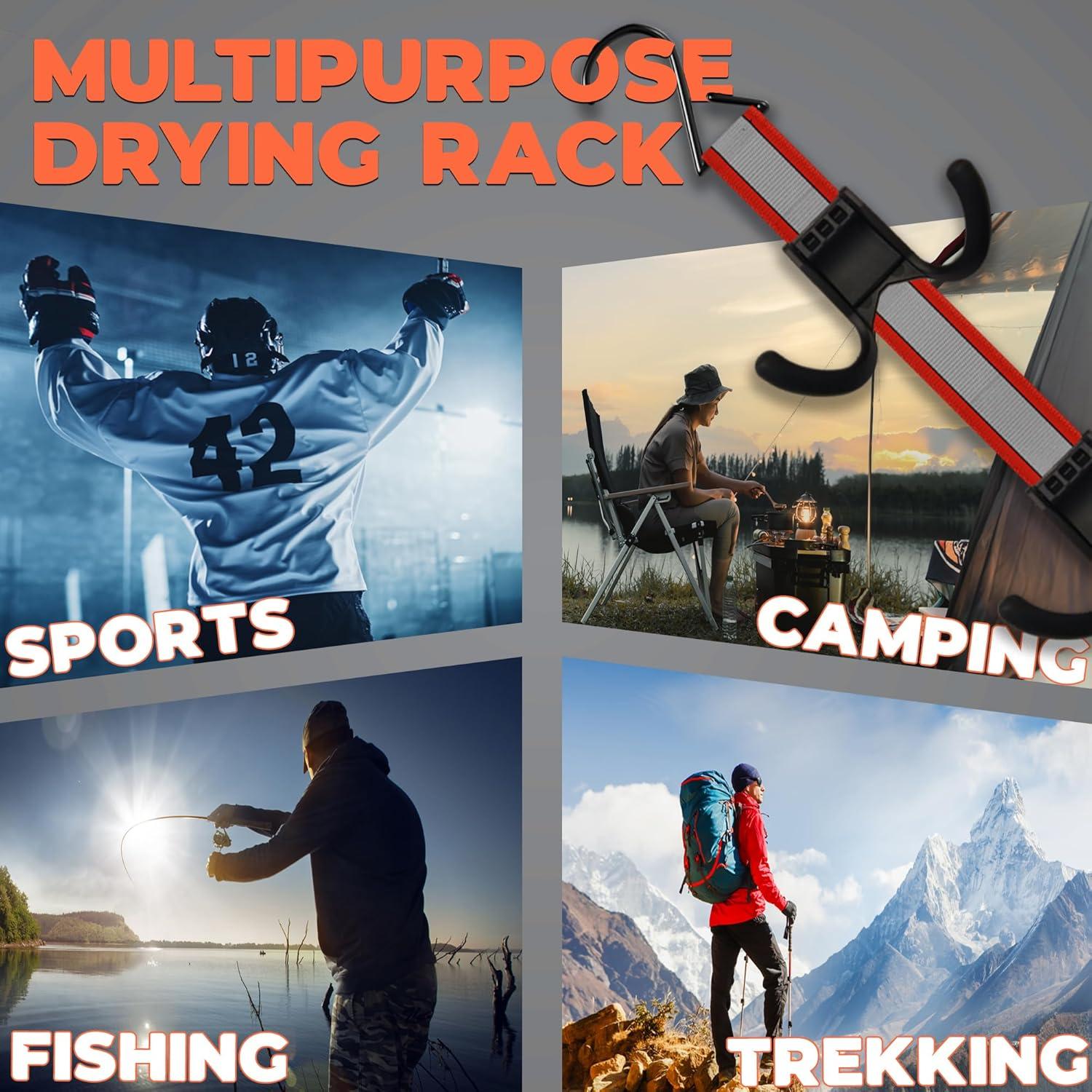 Soporte Colgante UTTY para Secar Equipos de Hockey - 6 Ganchos Ajustables