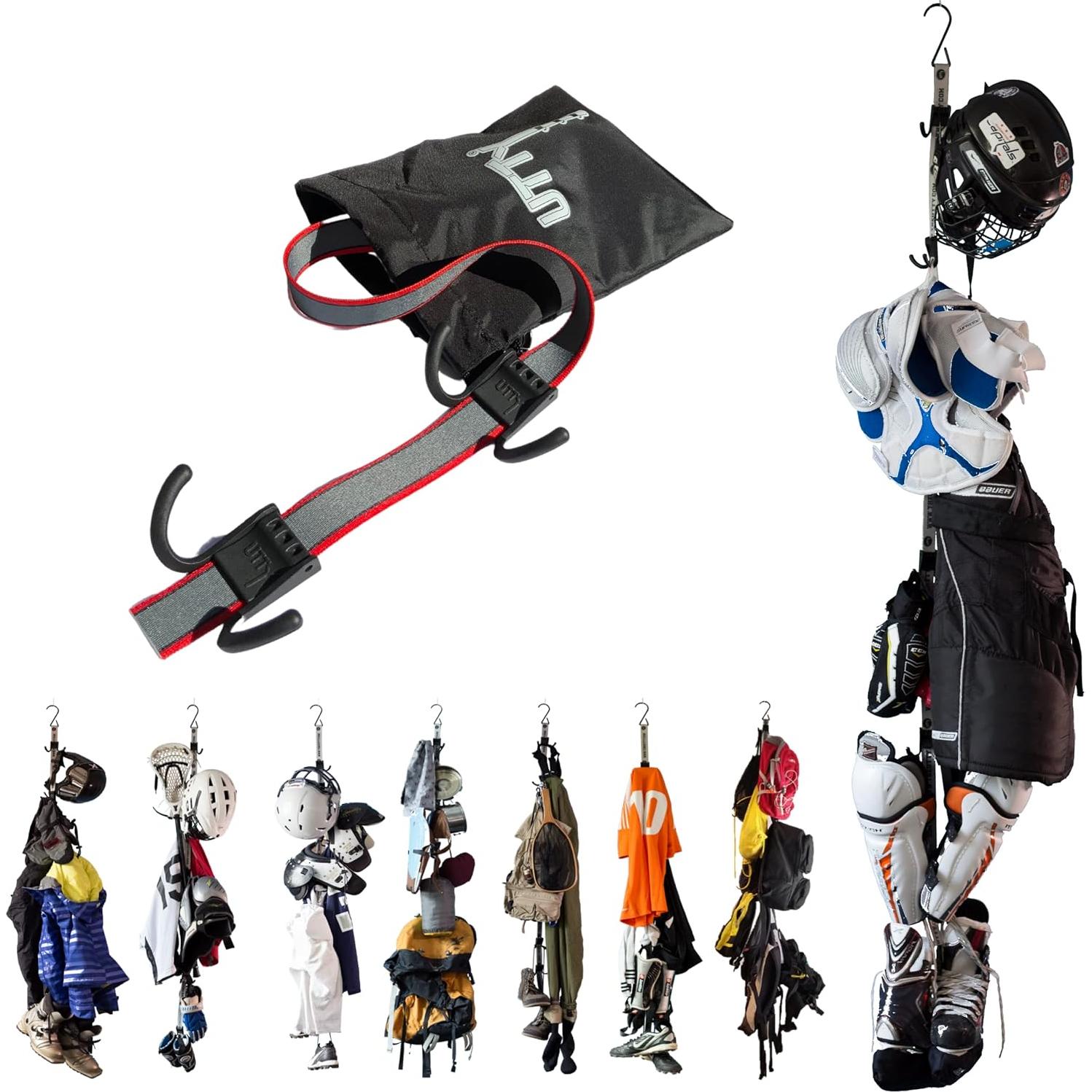 Soporte Colgante UTTY para Secar Equipos de Hockey - 6 Ganchos Ajustables