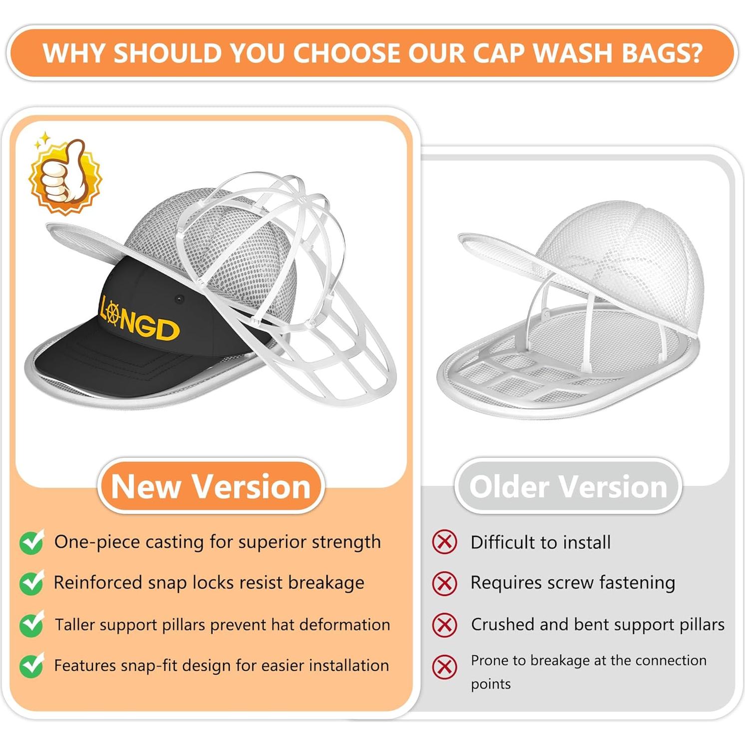 Cesta Lavadora de Sombreros LONGD - Protección y Limpieza Segura