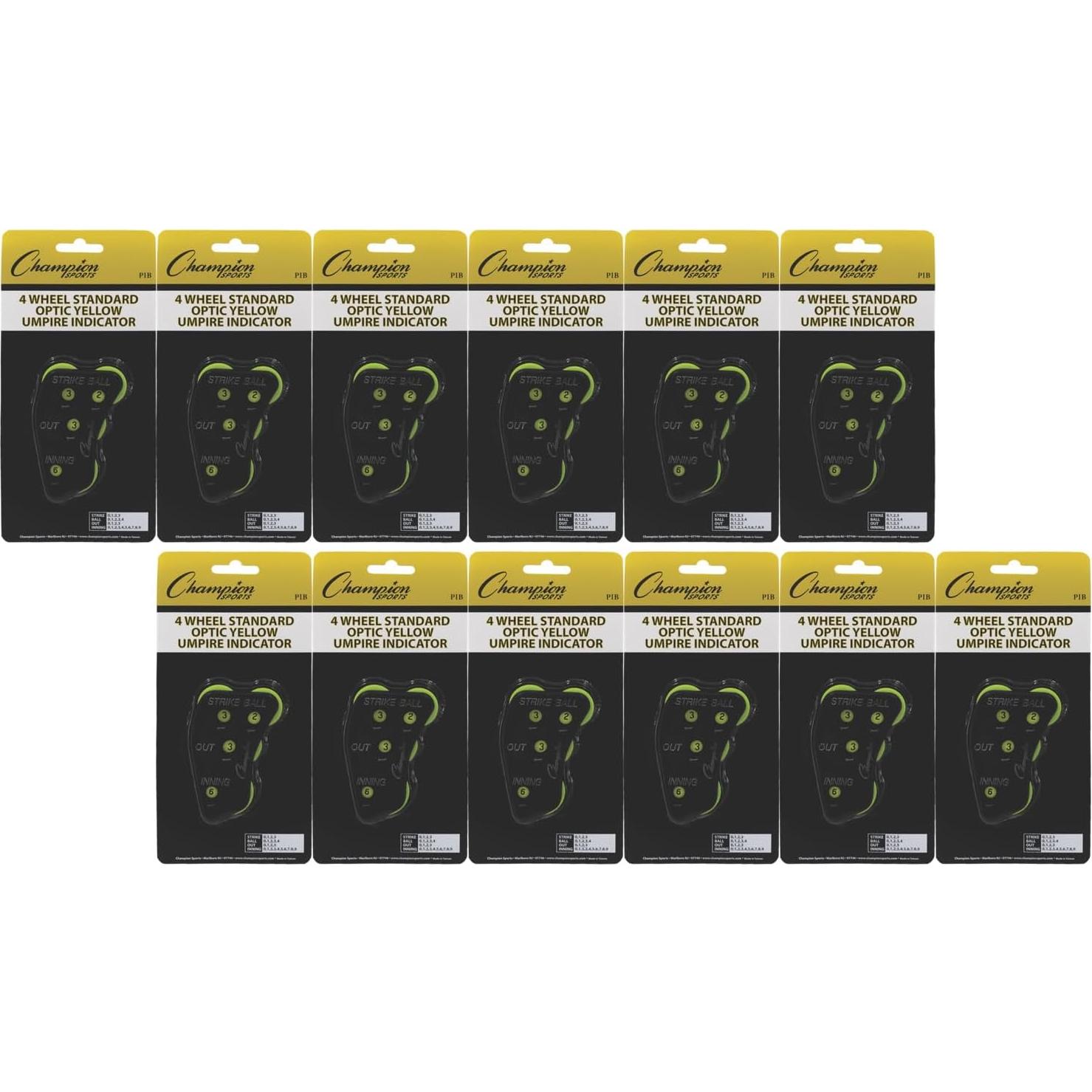 Indicador de conteo de árbitro de béisbol Champion Sports - 4 ruedas