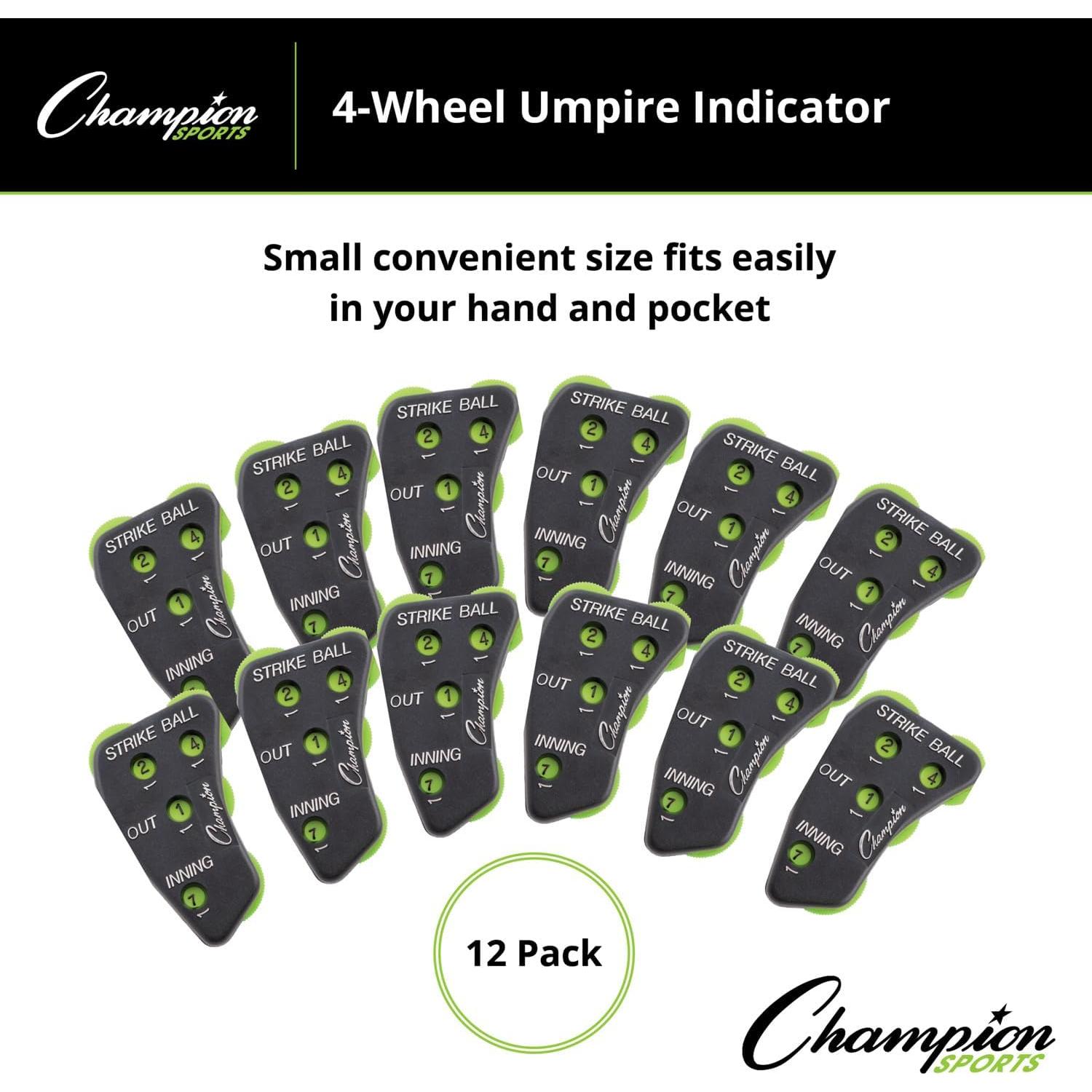 Indicador de conteo de árbitro de béisbol Champion Sports - 4 ruedas
