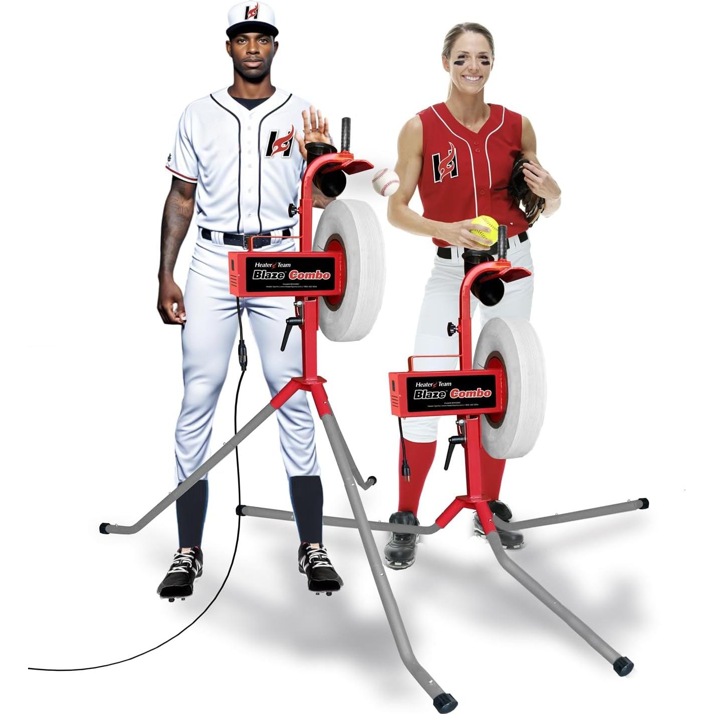 Máquina de Lanzamiento Heater BLAZE para Béisbol y Softbol 70 MPH