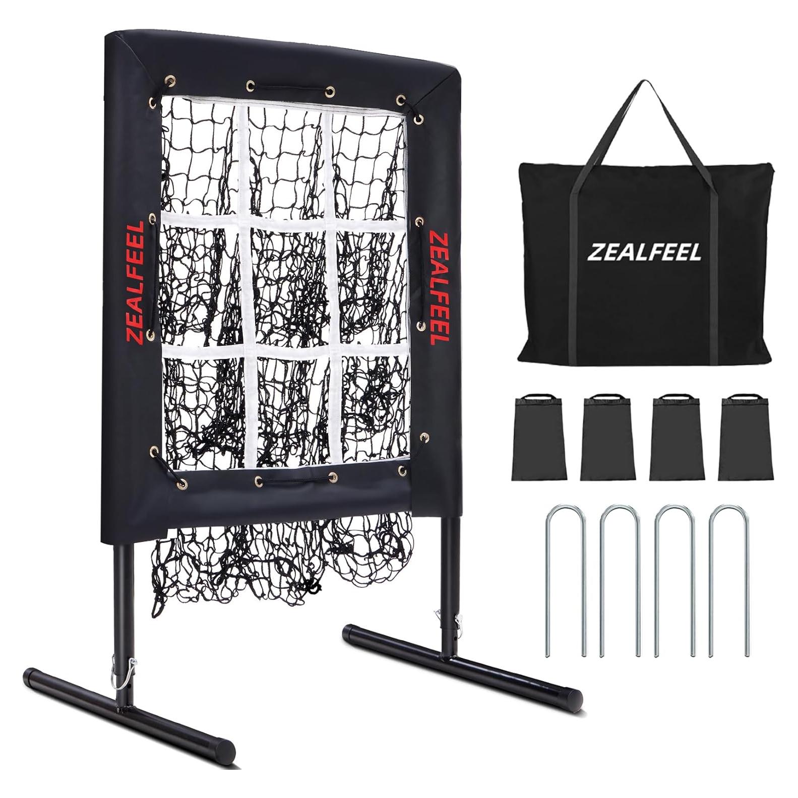 Red de Lanzamiento de Béisbol ZEALFEEL 9 Agujeros Ajustable