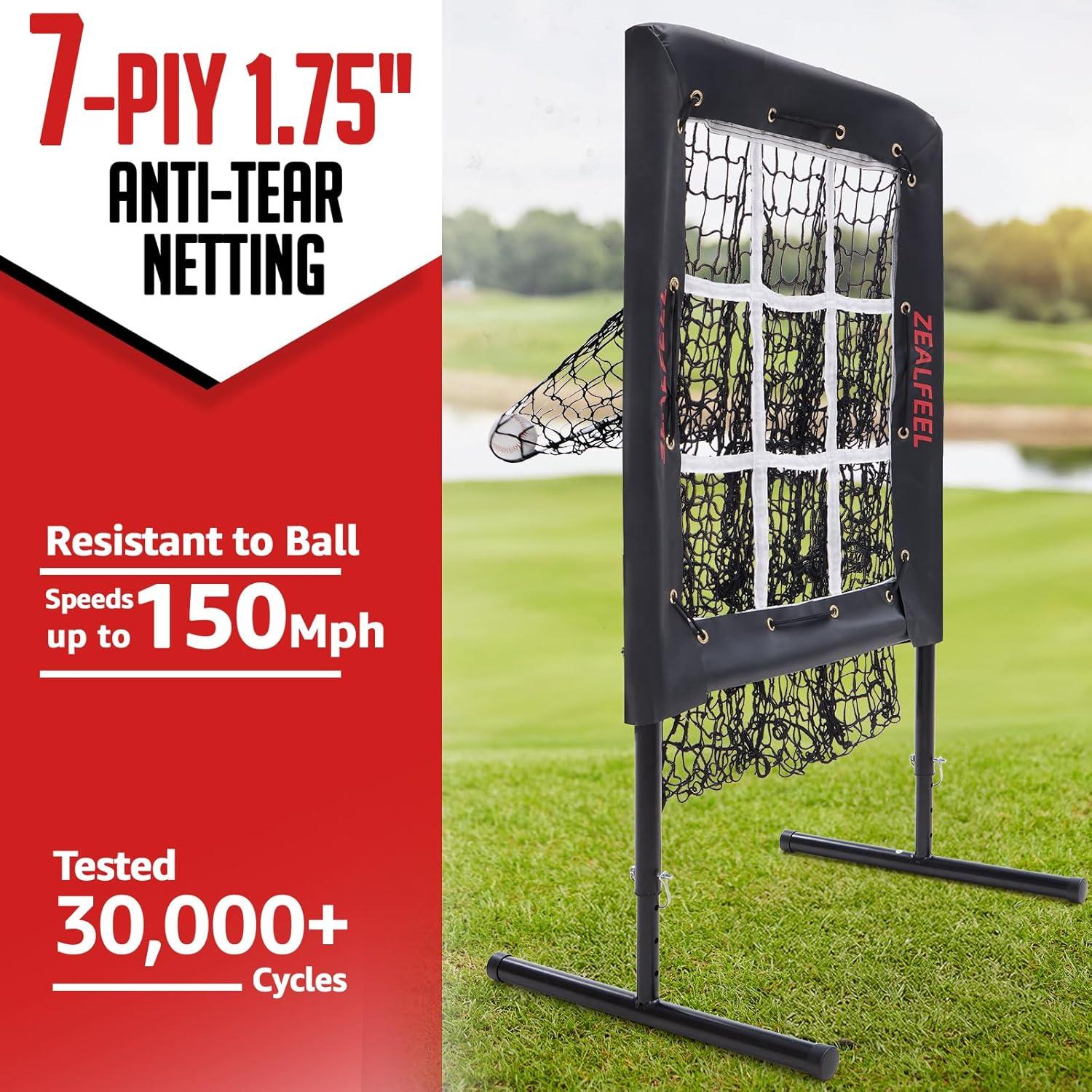 Red de Lanzamiento de Béisbol ZEALFEEL 9 Agujeros Ajustable