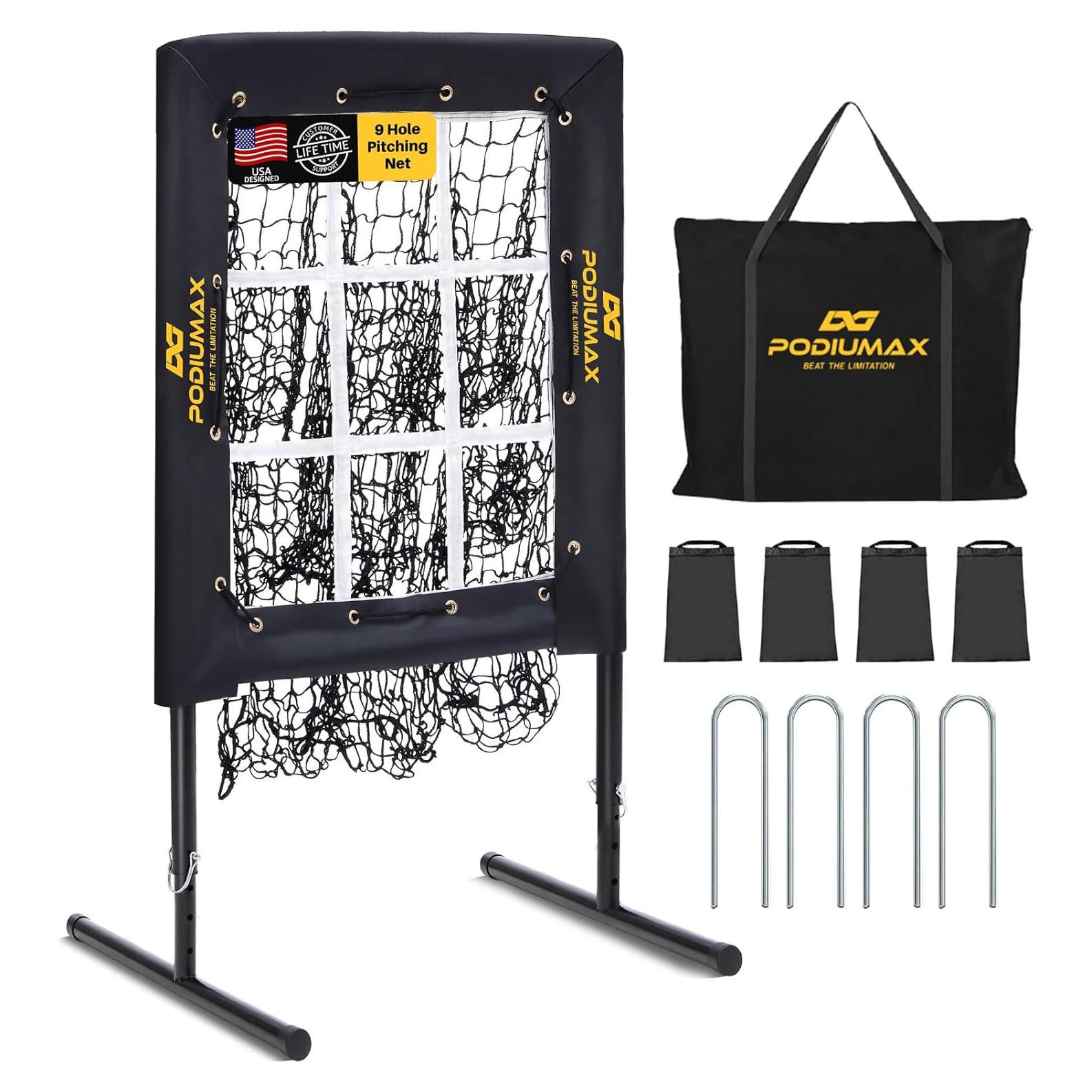 Red de Lanzamiento de Béisbol PodiuMax 9 Agujeros Ajustable