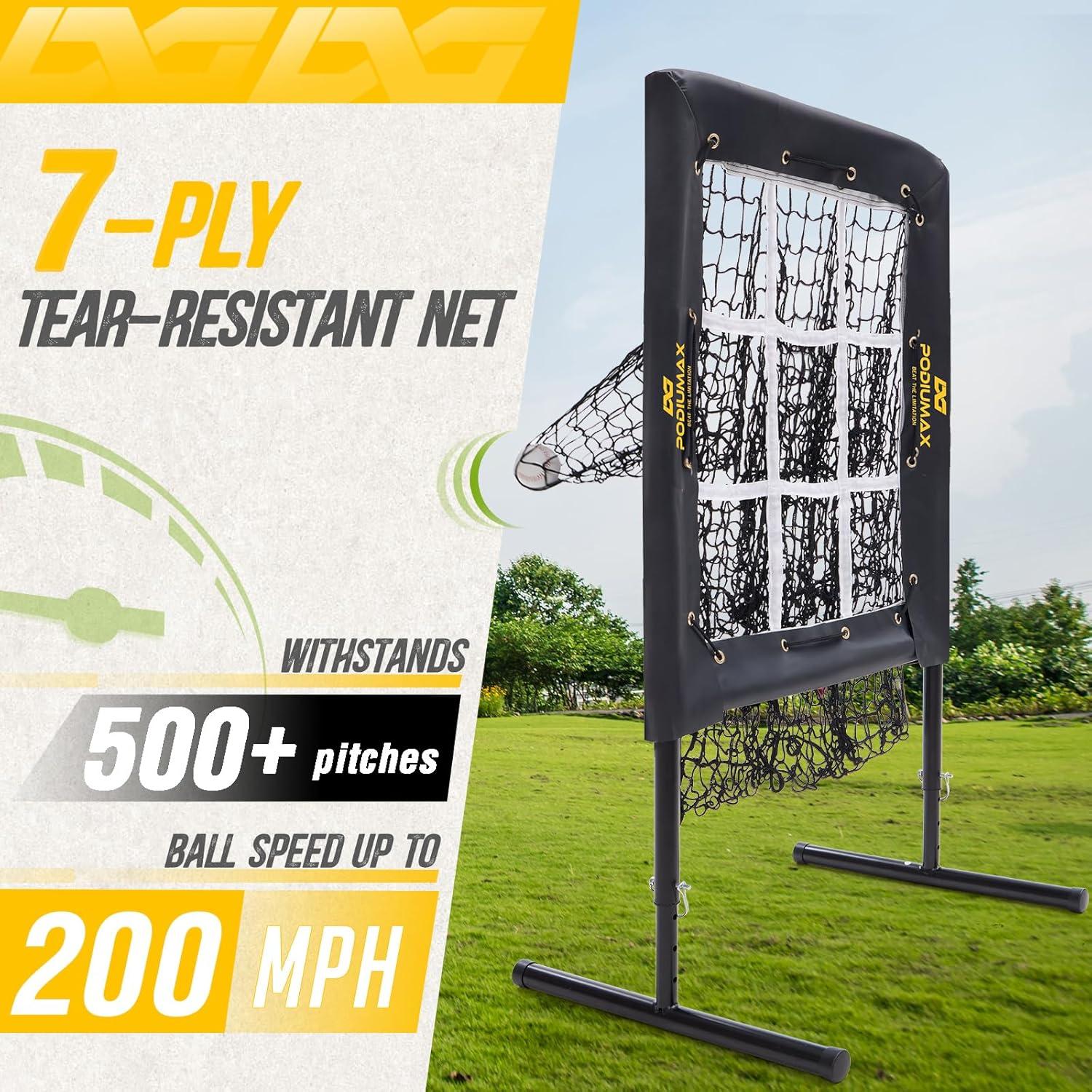 Red de Lanzamiento de Béisbol PodiuMax 9 Agujeros Ajustable