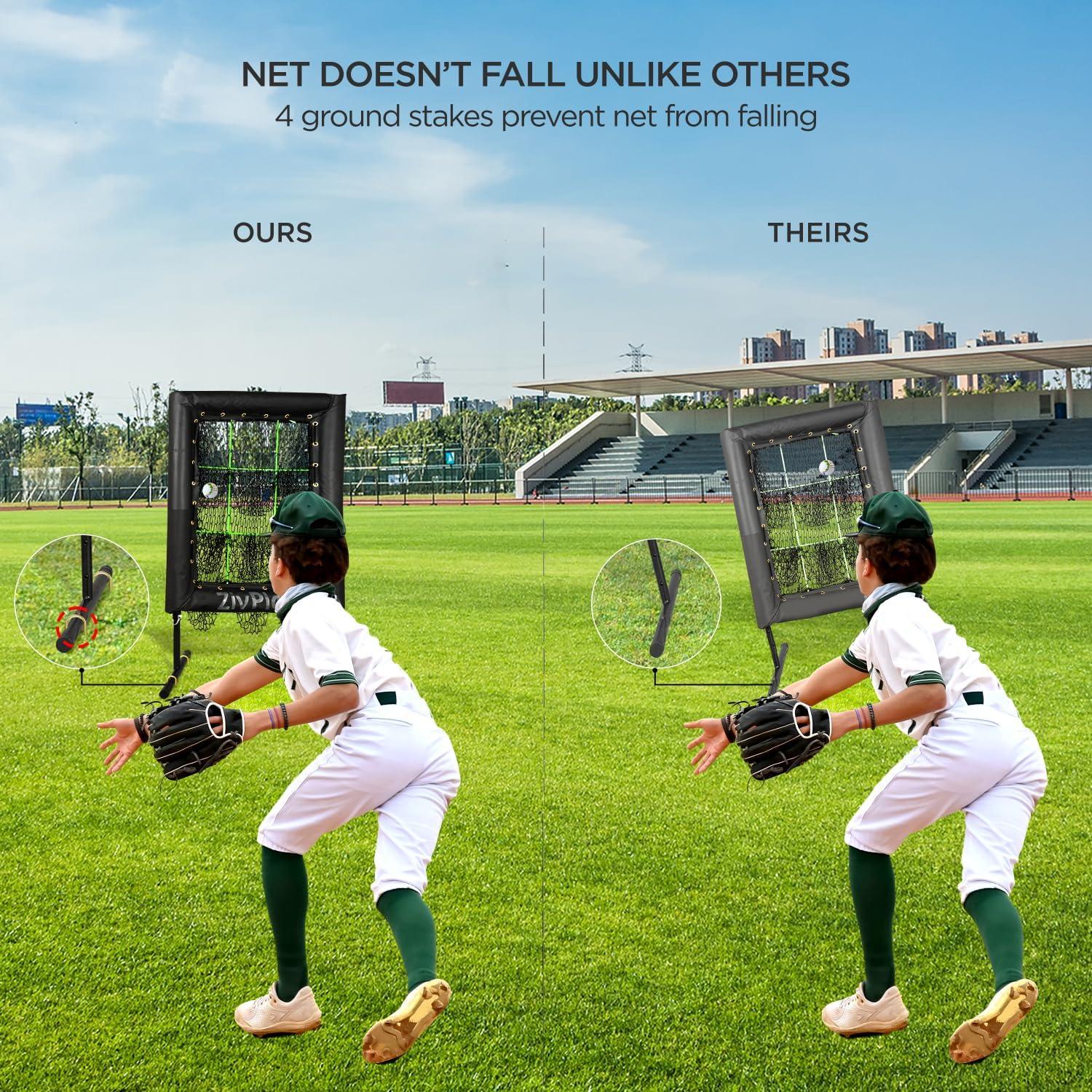 Red de Lanzamiento de Béisbol ZivPlay 50.8x76.2 cm 9 Huecos