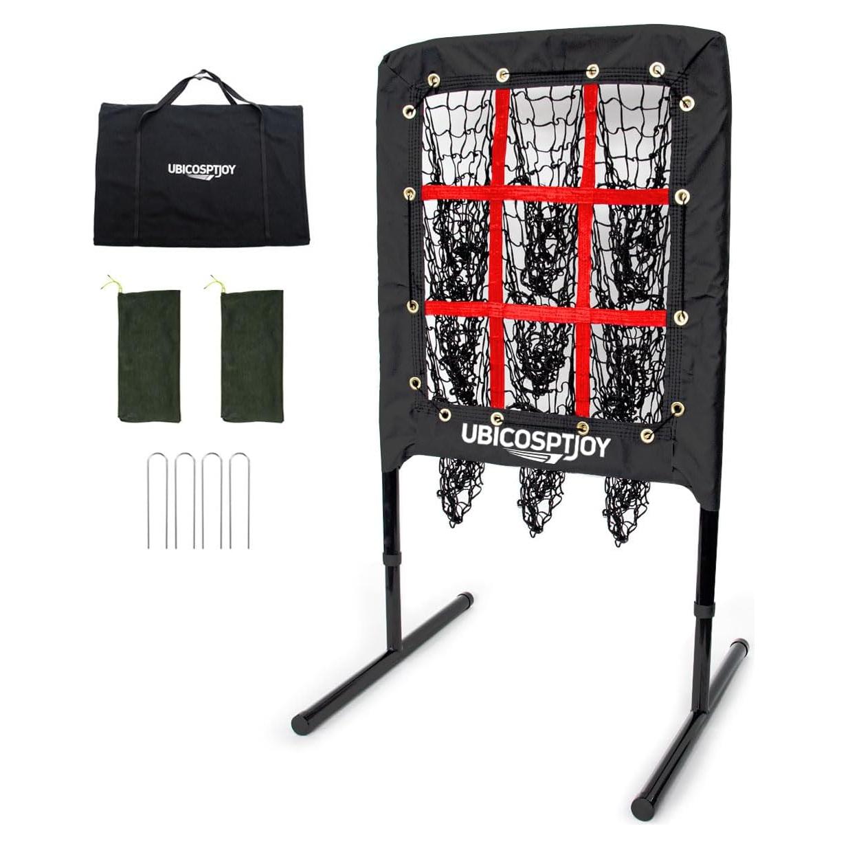 Red de Lanzamiento Béisbol UbiCoSptJoy 9 Huecos Ajustable 114.3 cm