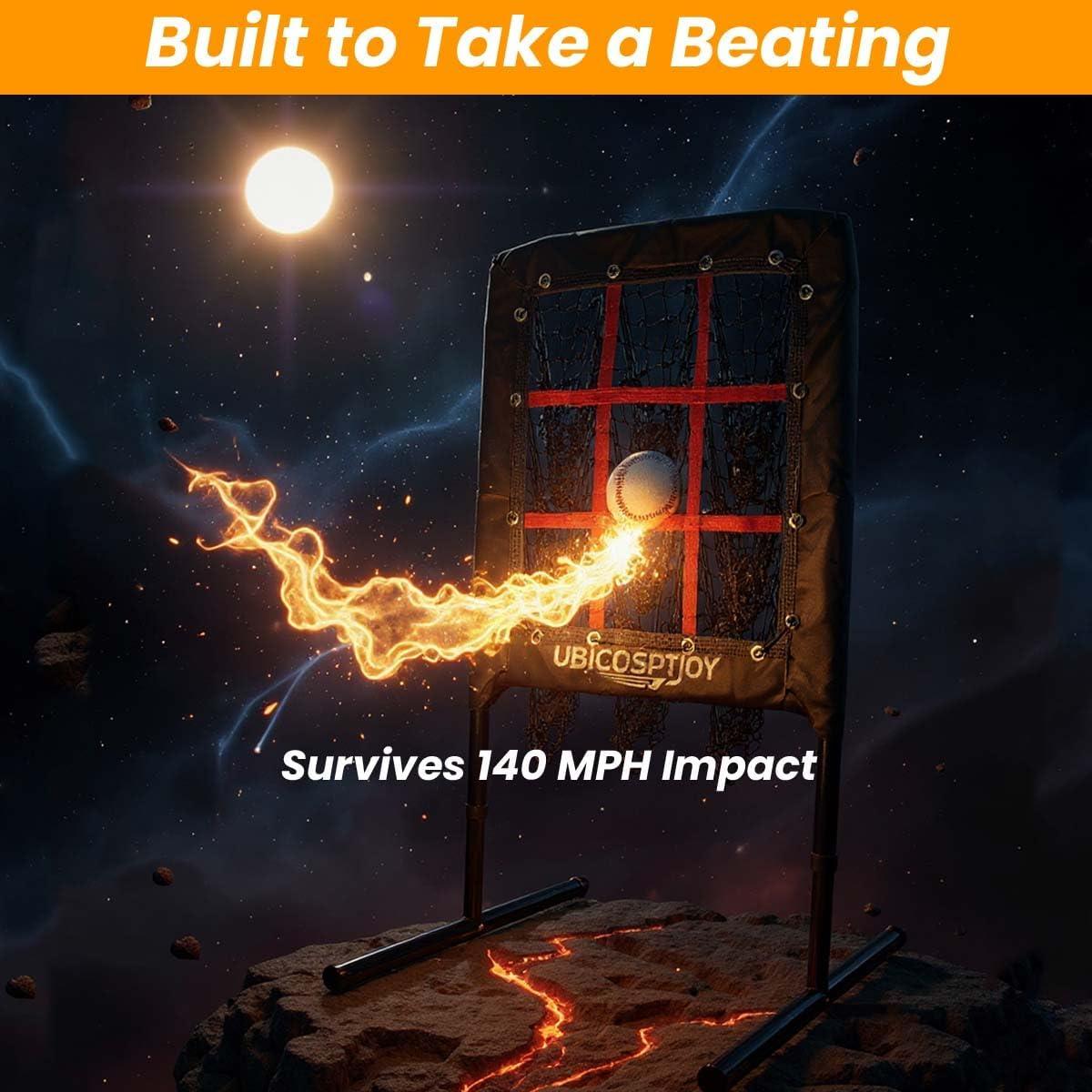 Red de Lanzamiento Béisbol UbiCoSptJoy 9 Huecos Ajustable 114.3 cm