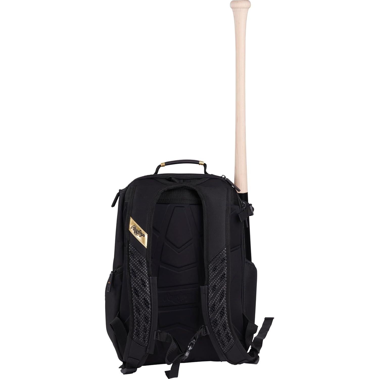 Mochila Utilitaria Rawlings Colección Dorada Negra 45.72x30.48cm