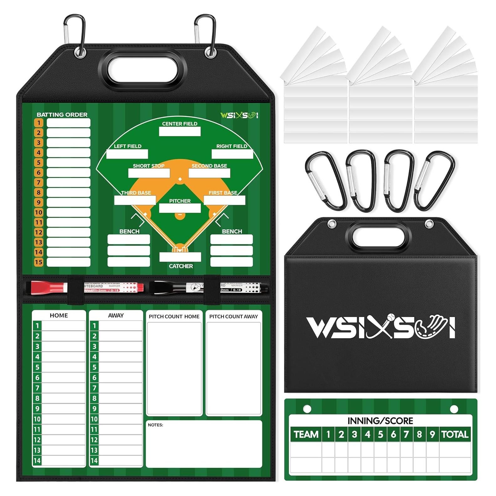 Tablero Magnético de Alineación de Béisbol Wsixsui Plegable