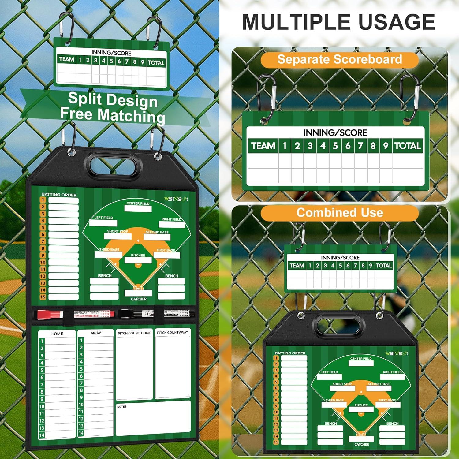 Tablero Magnético de Alineación de Béisbol Wsixsui Plegable