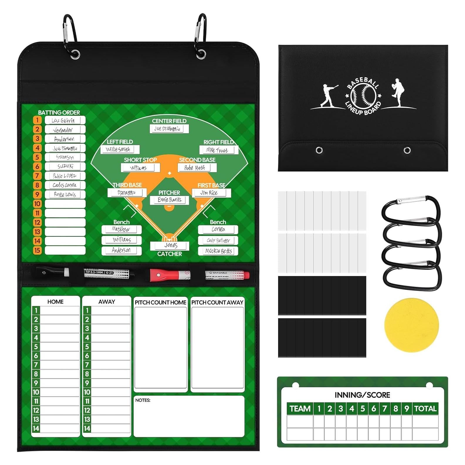 Tablero de Alineación de Béisbol Magnético GOFOWRK con 40 Tarjetas