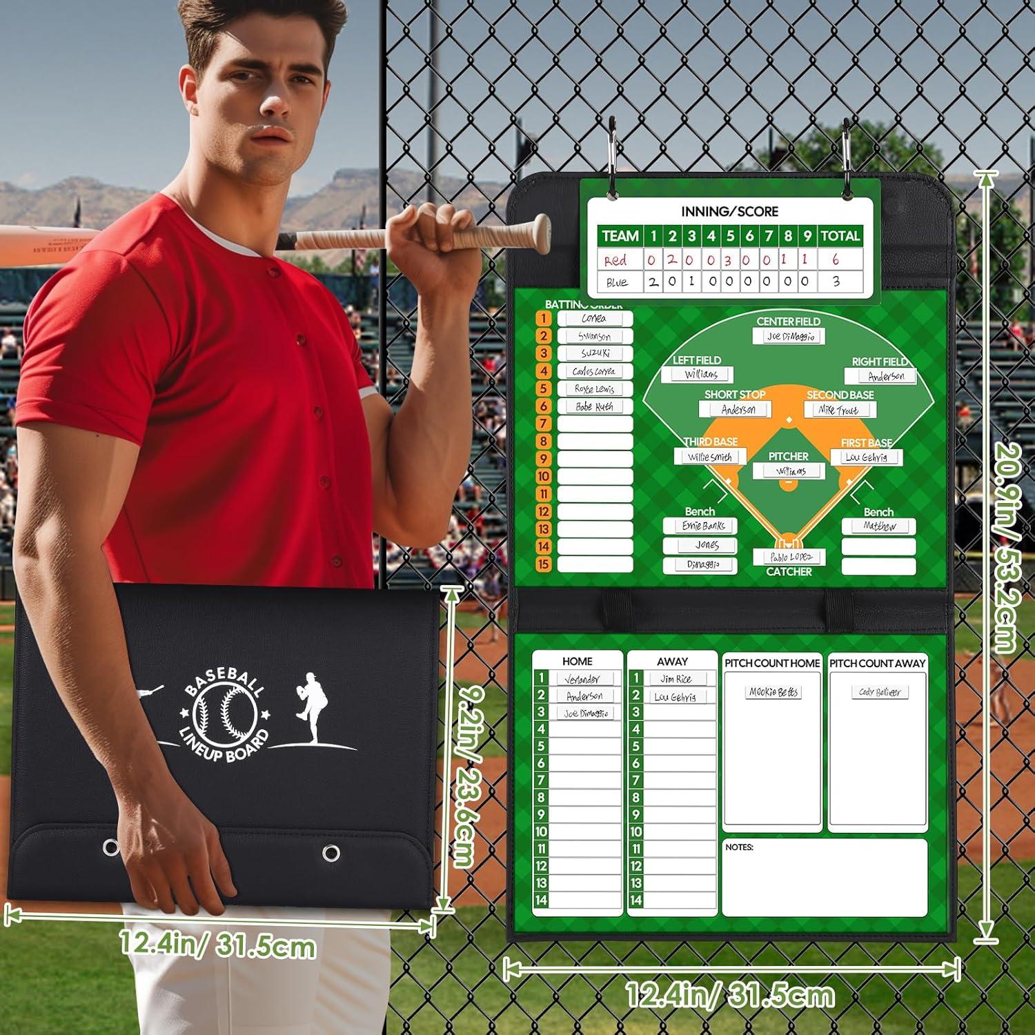 Tablero de Alineación de Béisbol Magnético GOFOWRK con 40 Tarjetas