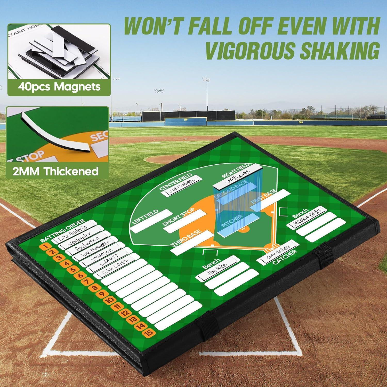 Tablero de Alineación de Béisbol Magnético GOFOWRK con 40 Tarjetas