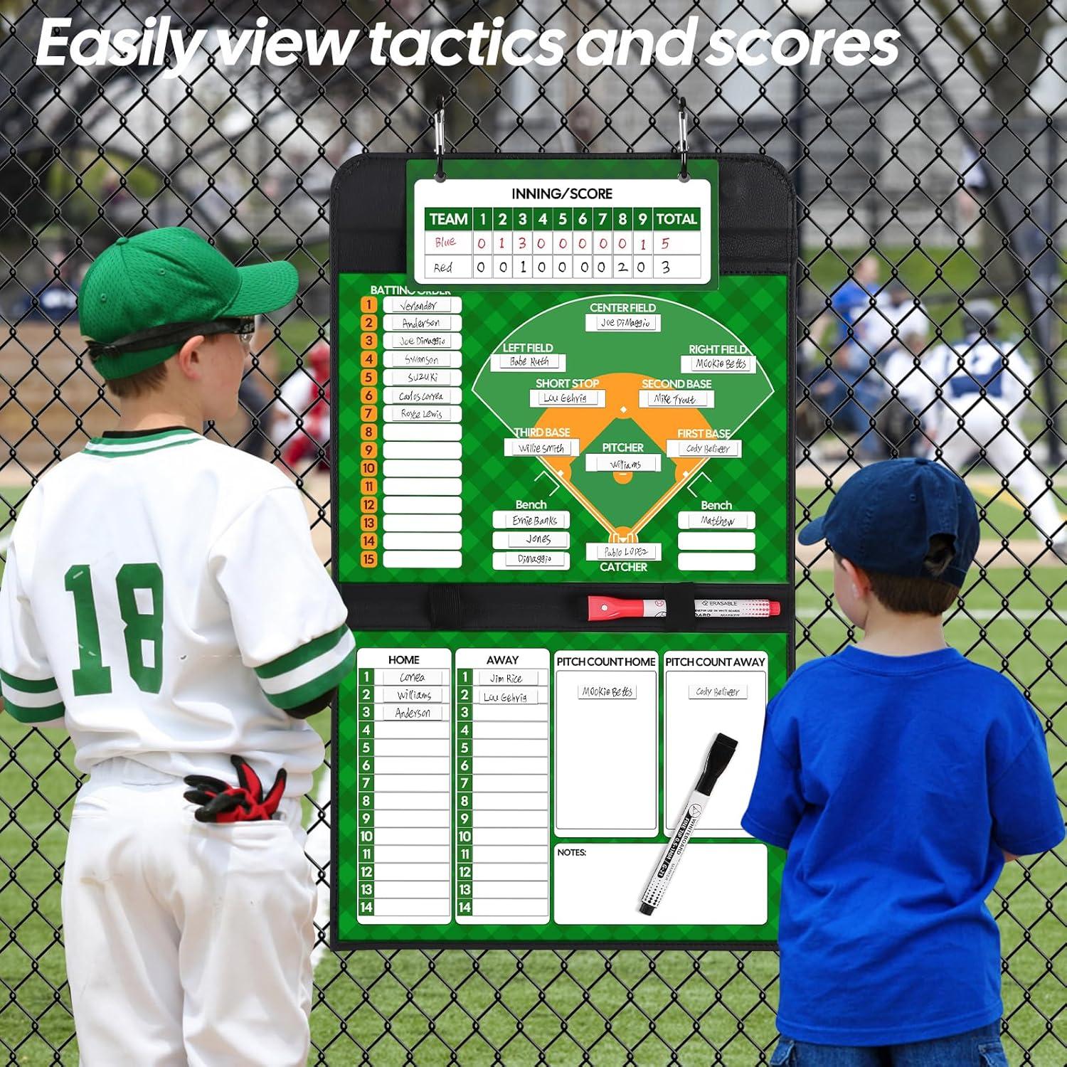 Tablero de Alineación de Béisbol Magnético GOFOWRK con 40 Tarjetas