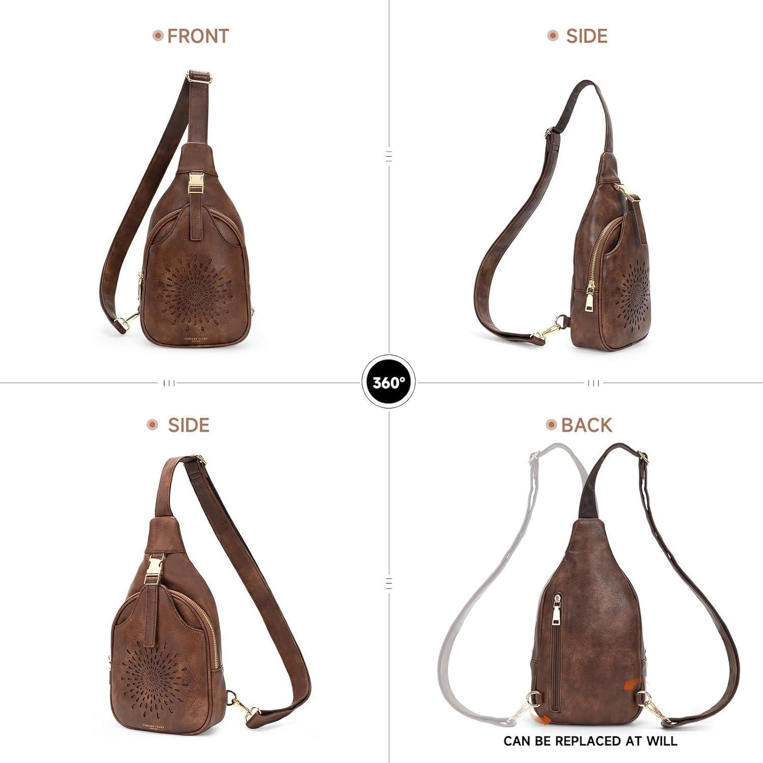 Bolso Bandolera APHISON para Teléfono Celular de Cuero