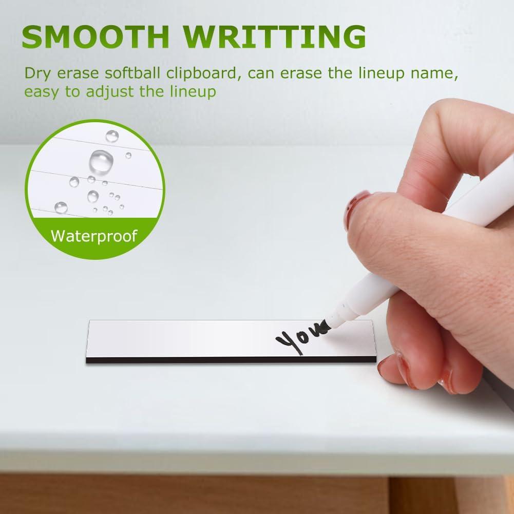 30 Tiras Magnéticas ELEGICKLIP para Tablero de Béisbol 5.97x1.27cm