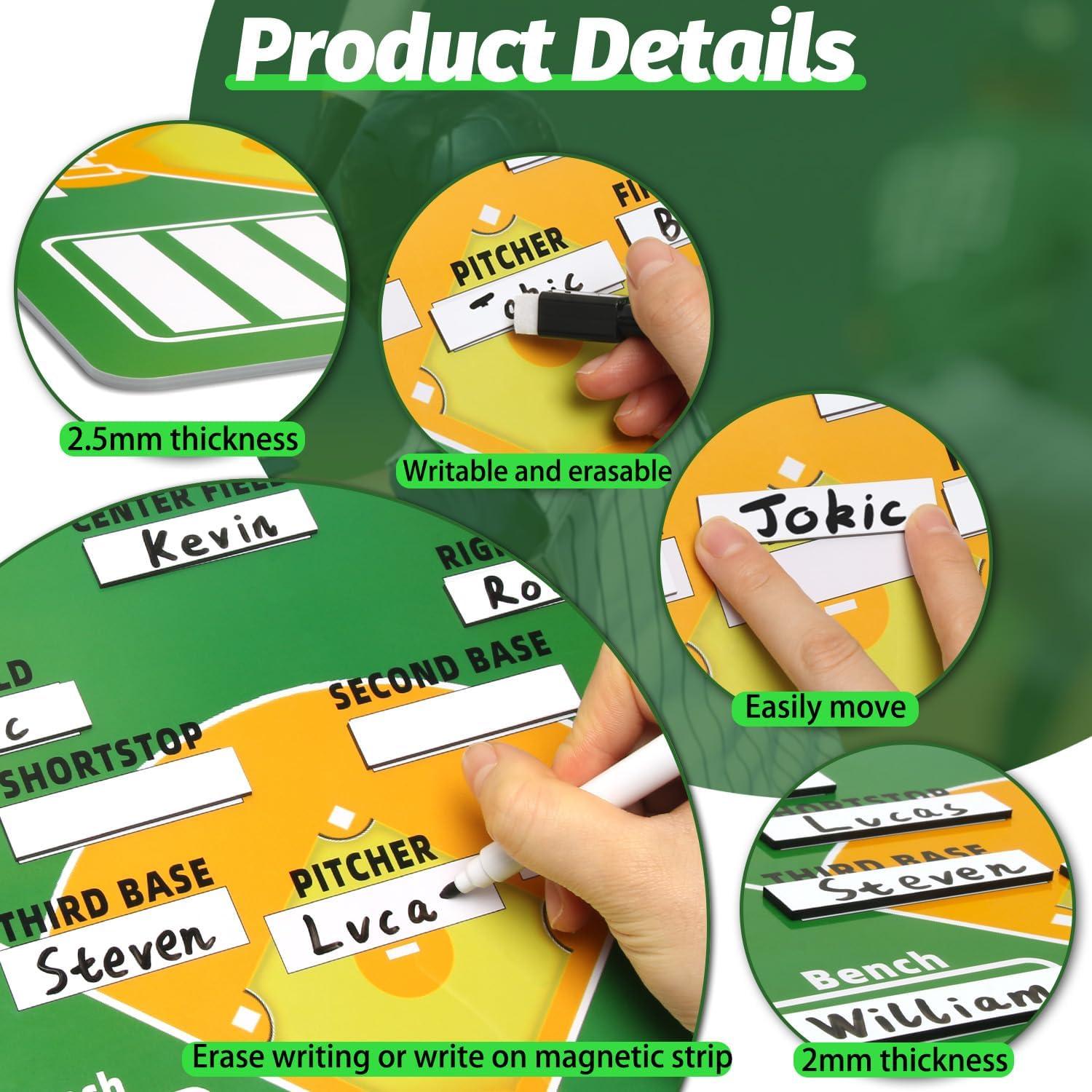 Tablero Magnético de Alineación de Béisbol NDQC - Verde