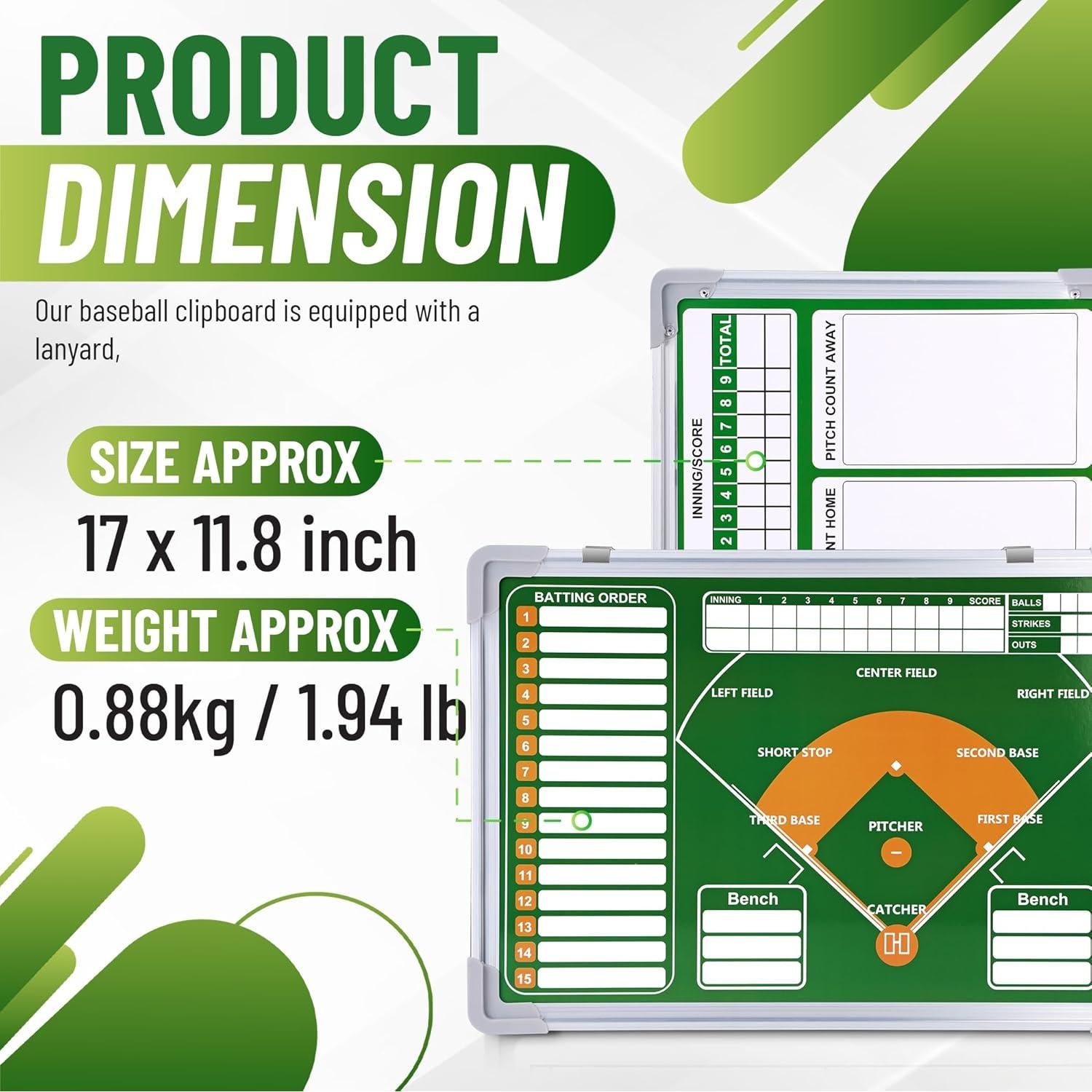 Tablero Magnético de Alineación de Béisbol ZPU 43x30.5cm