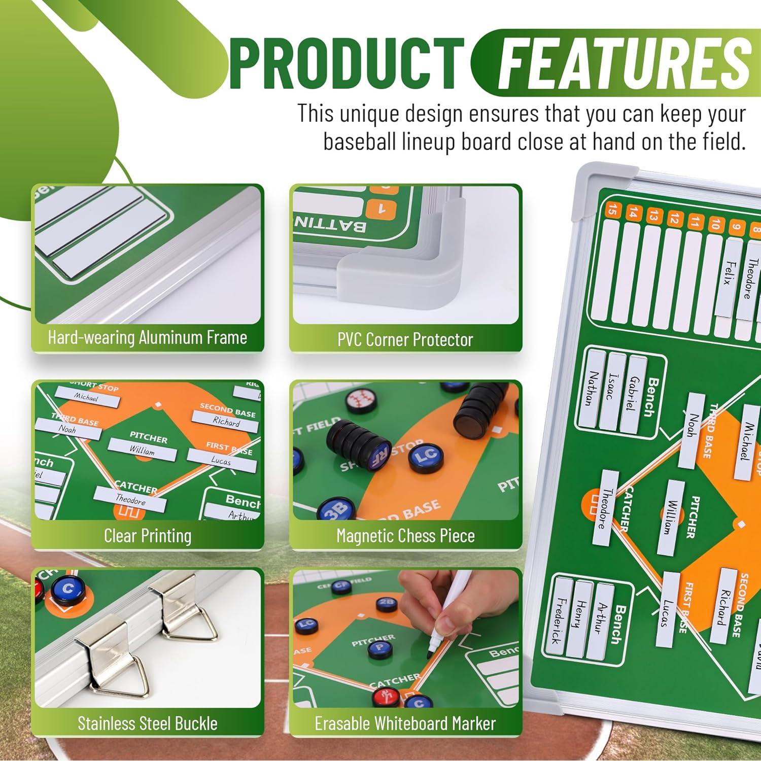 Tablero Magnético de Alineación de Béisbol ZPU 43x30.5cm