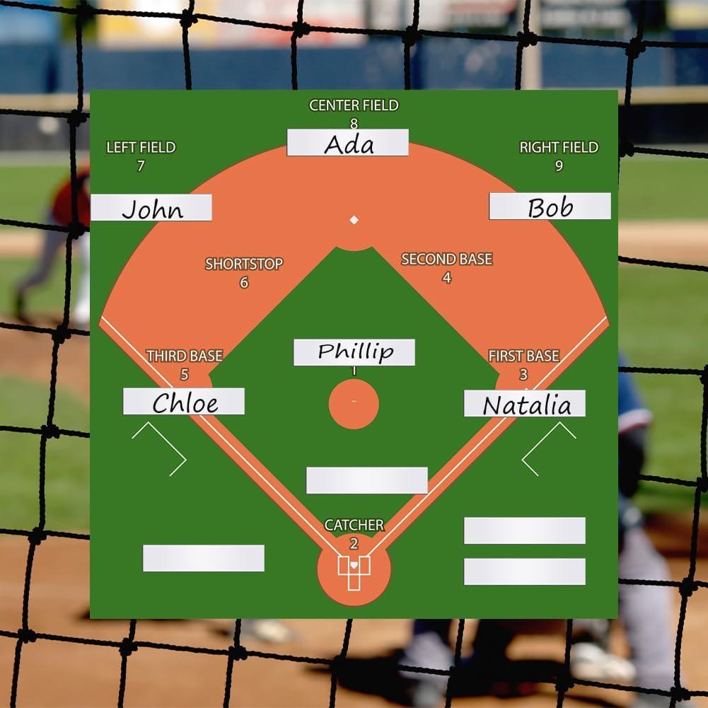 Imanes de Alineación de Béisbol Tookie 30 Pcs 5.97x1.27 cm