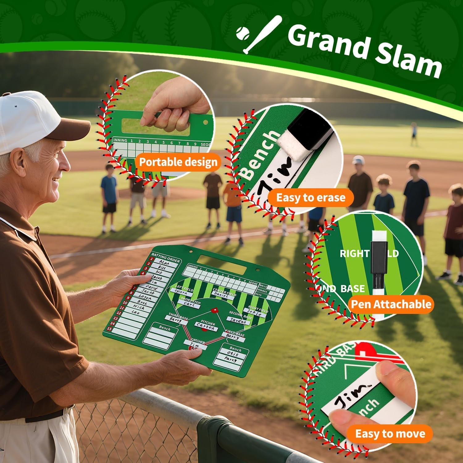 Tablero de Alineación de Béisbol Magnético AHNHSKY 32.5x28.5cm
