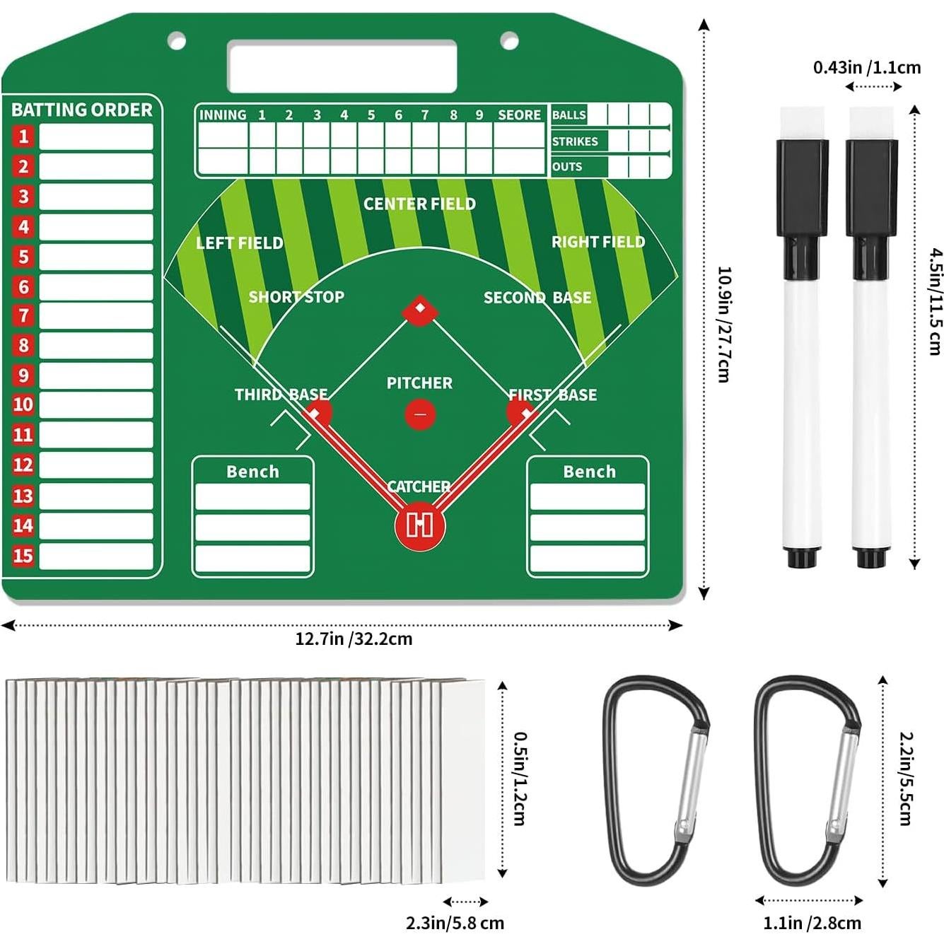 Tablero de Alineación de Béisbol Magnético AHNHSKY 32.5x28.5cm
