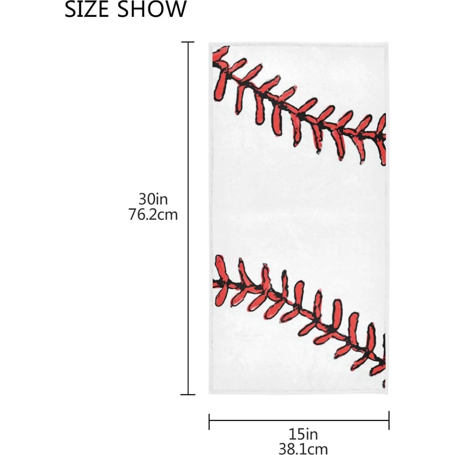 Toalla de Mano Wamika Béisbol 76x40 cm Microfibra Suave