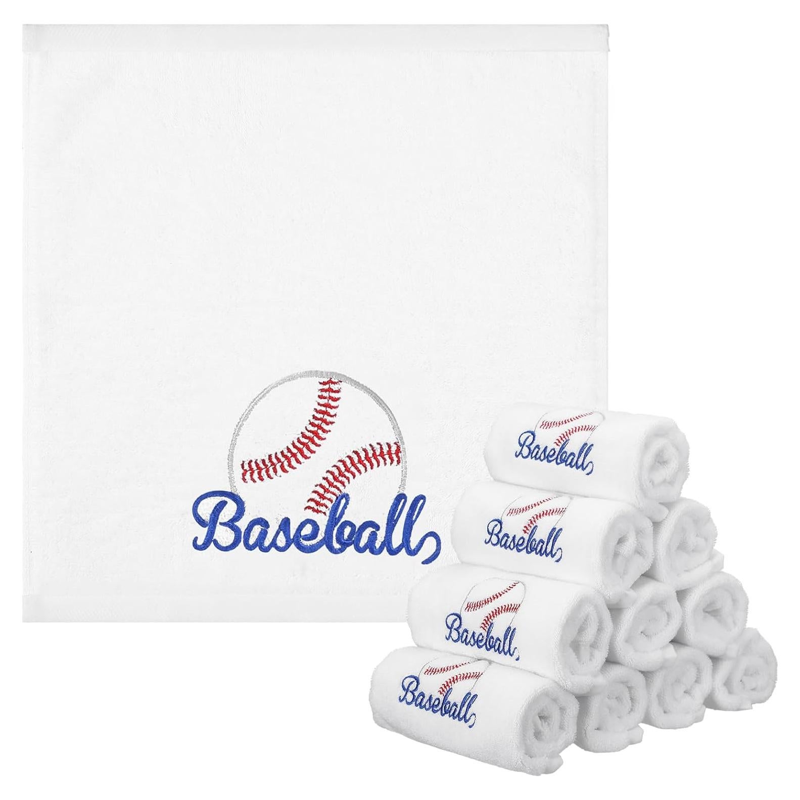 12 Toallas de Mano de Algodón FuWeave Béisbol 35x35 cm
