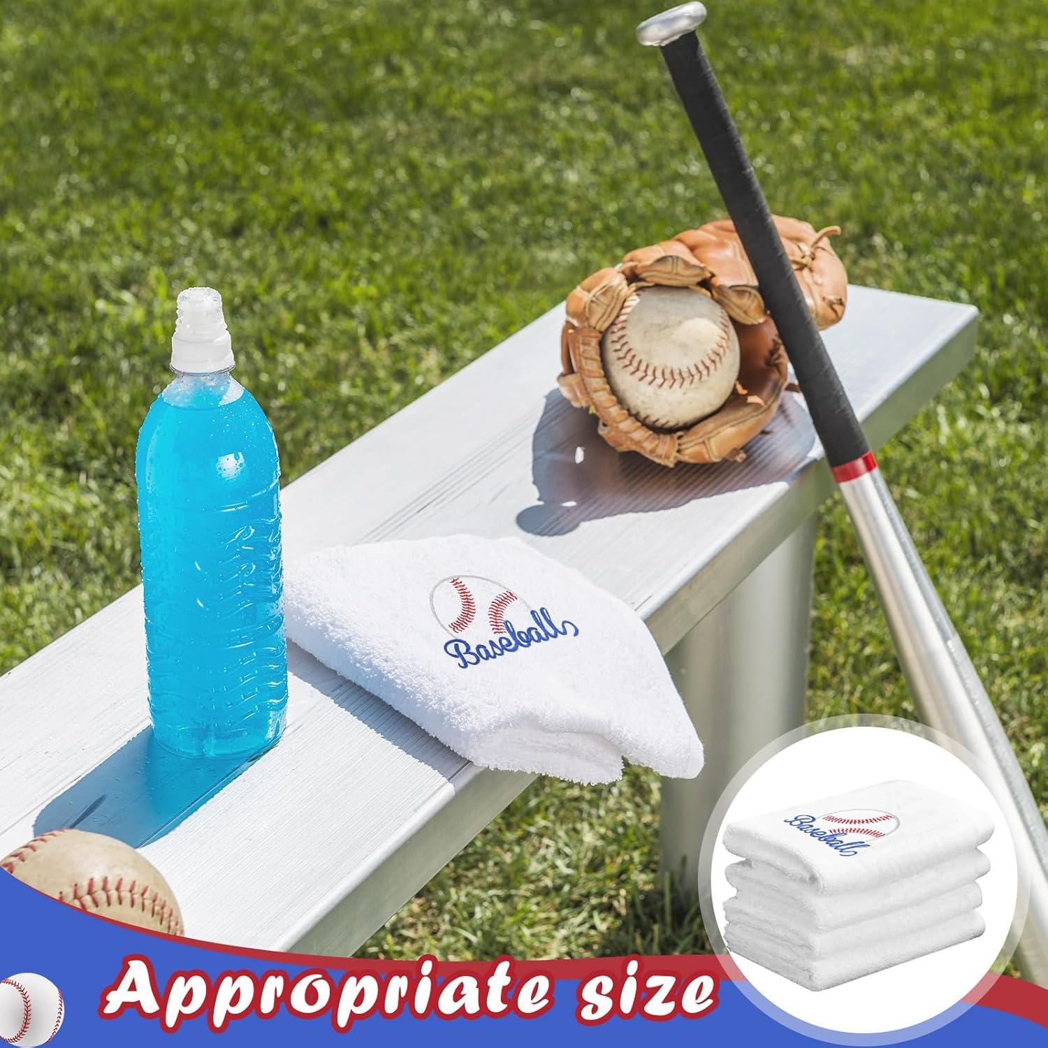 12 Toallas de Mano de Algodón FuWeave Béisbol 35x35 cm