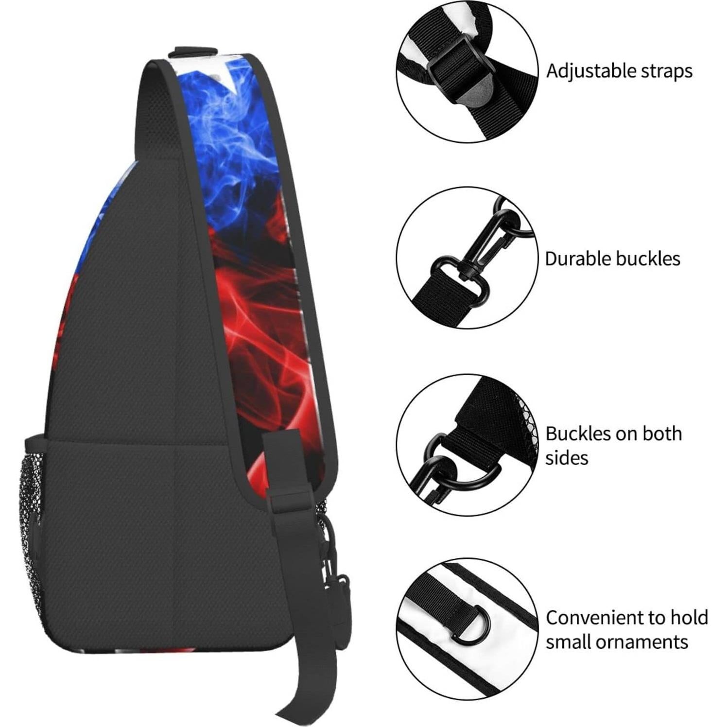 Bandolera GTEVUTS Bandera de Puerto Rico 19x8x39 cm