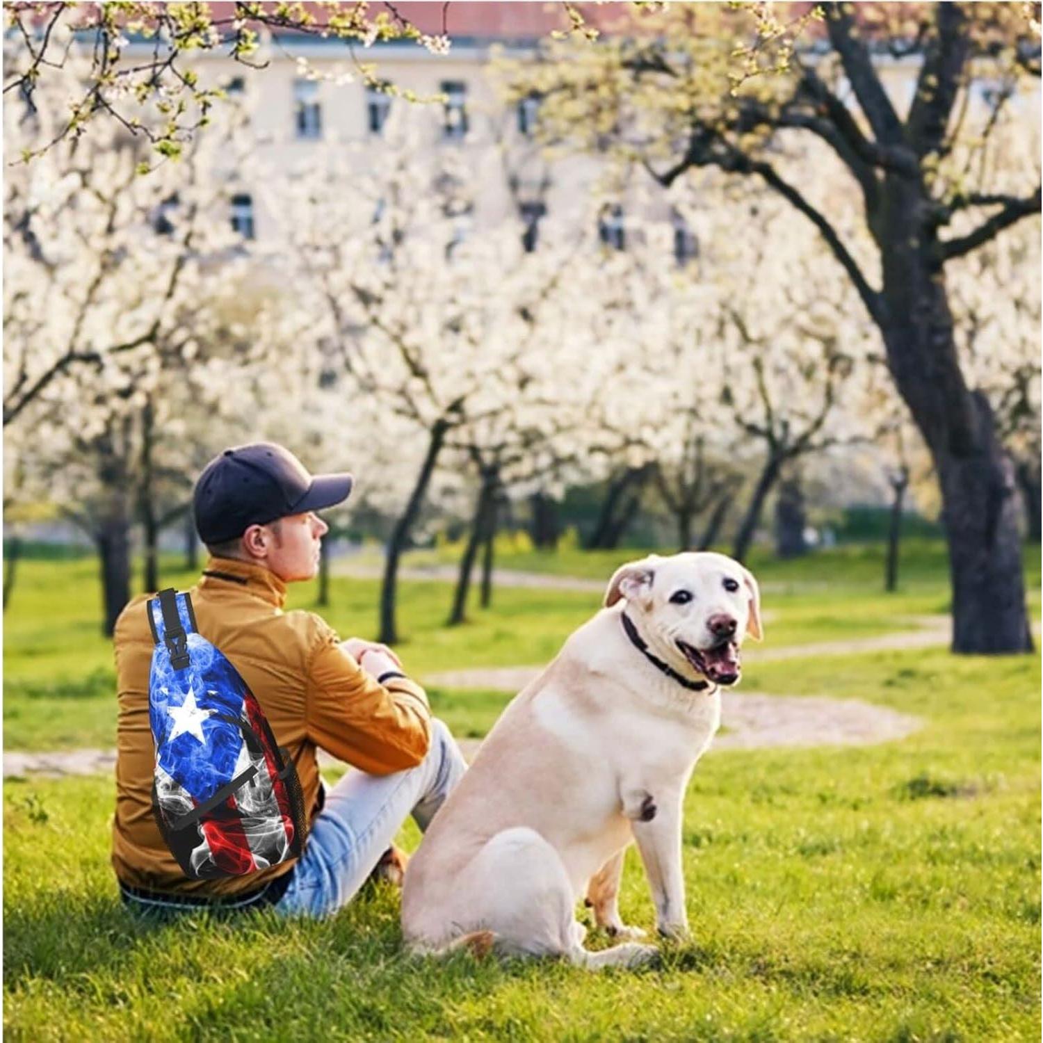 Bandolera GTEVUTS Bandera de Puerto Rico 19x8x39 cm