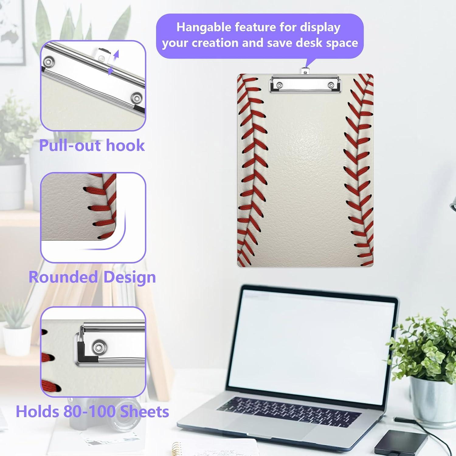 Clipboard A4 EMXION Textura de Béisbol con Clip Metálico