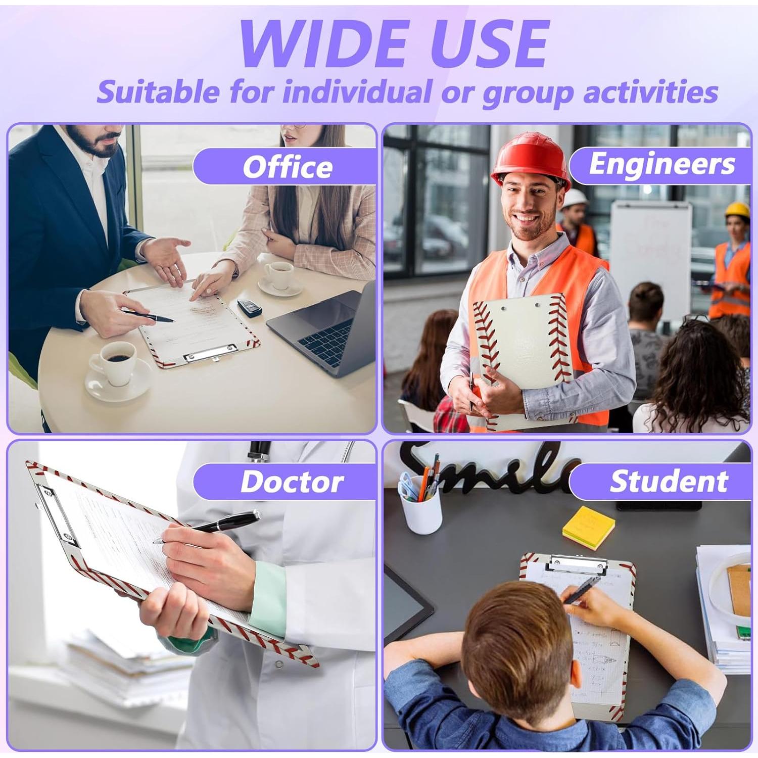 Clipboard A4 EMXION Textura de Béisbol con Clip Metálico