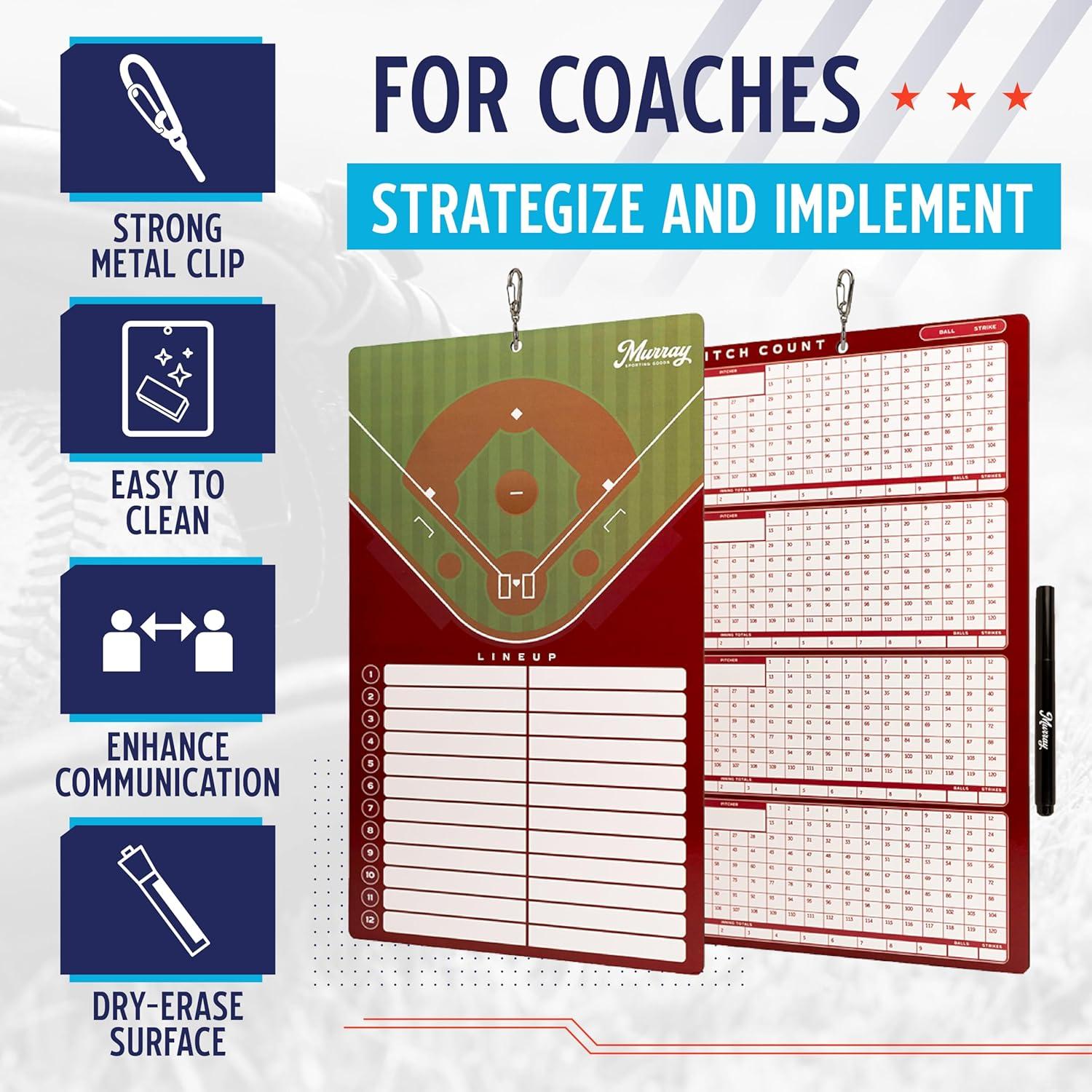 Portaplanos para Entrenadores de Béisbol Murray Sporting Goods 38x23cm