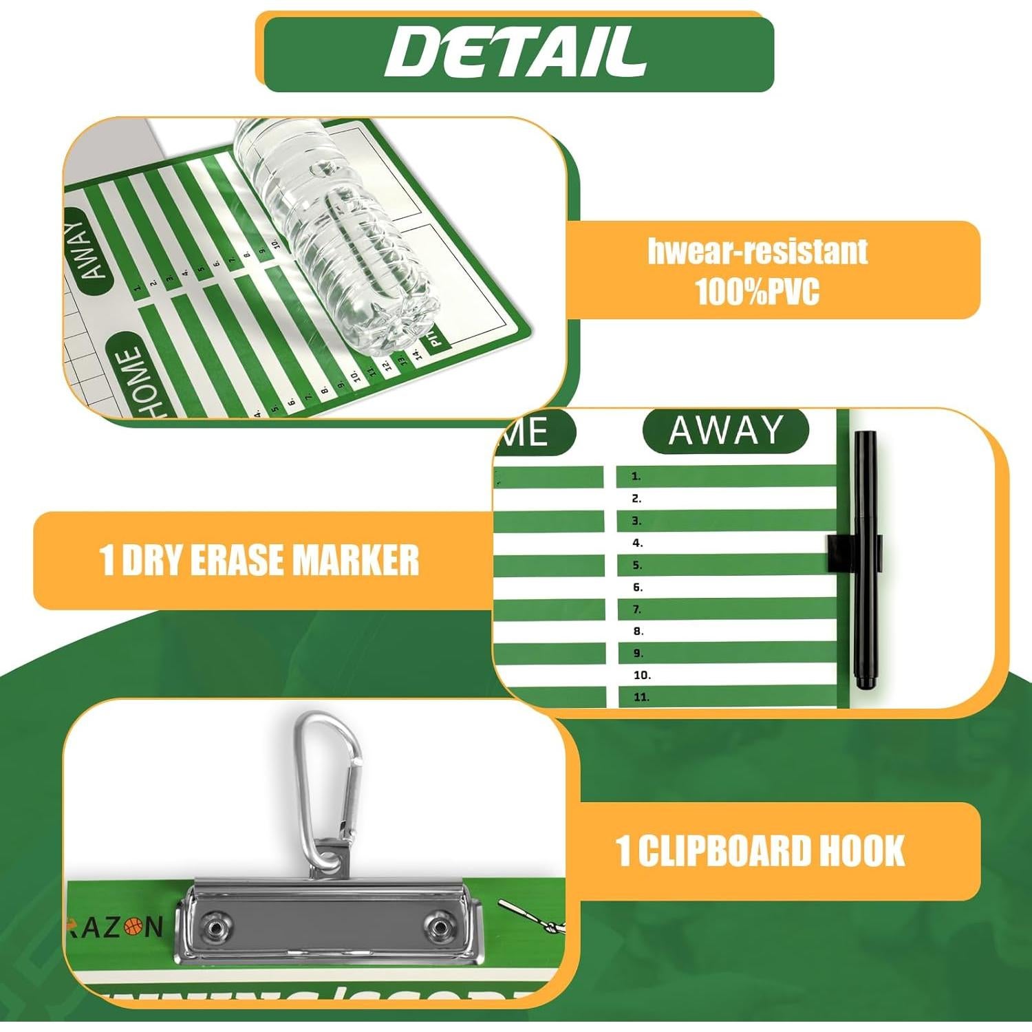 Portaplanos de Béisbol HIGHRAZON Verde Doble Cara 35.56x22.86cm