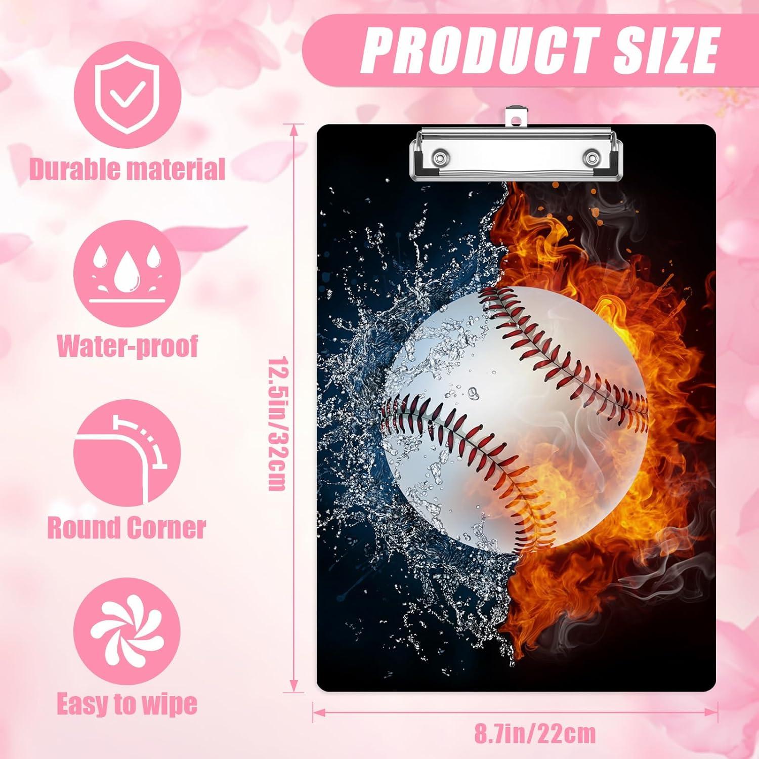 Portapapeles A4 EMXION con Clip de Metal - Diseño Béisbol