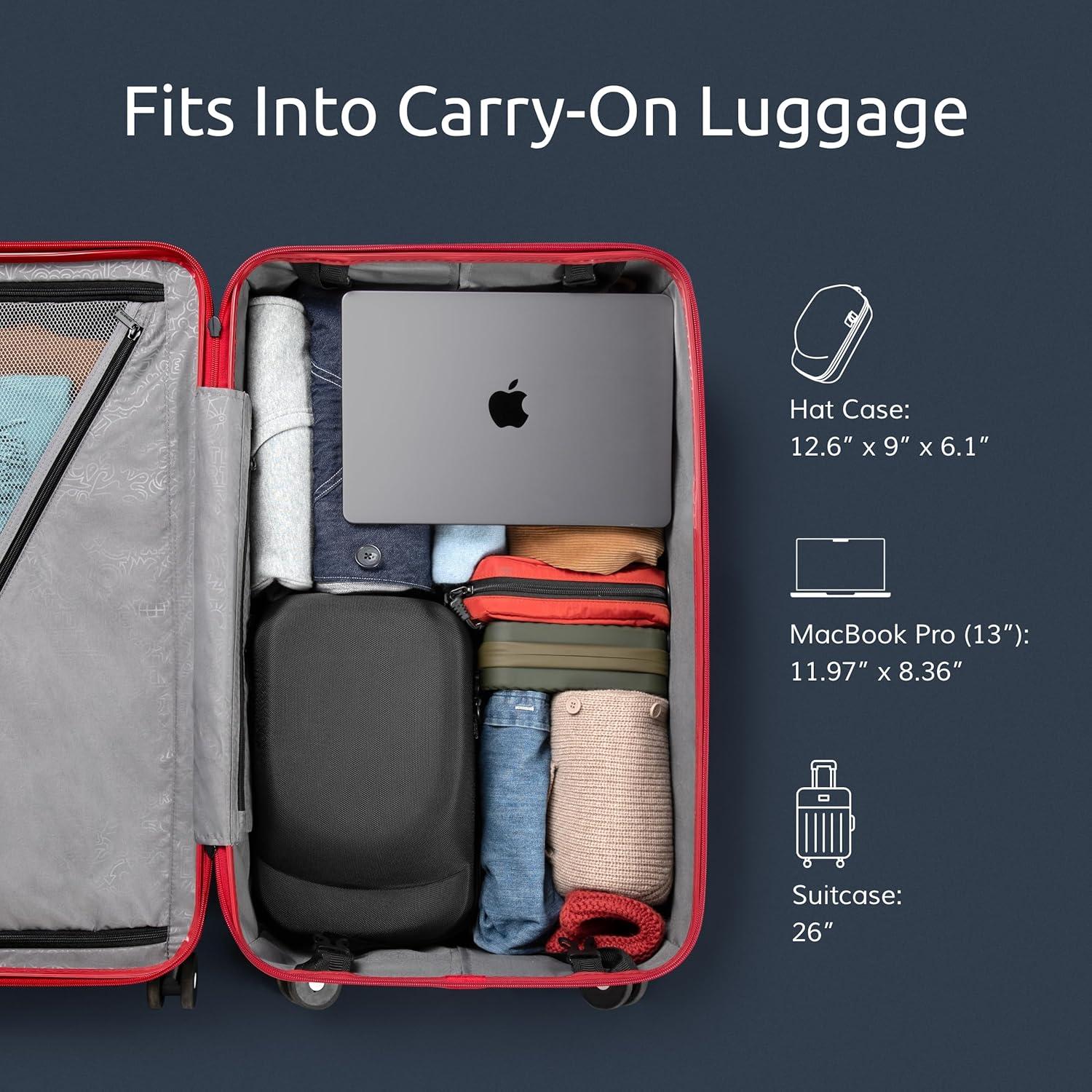 Funda de Viaje para Gorras Ozueccr - Organizador Negro para 6 Gorras