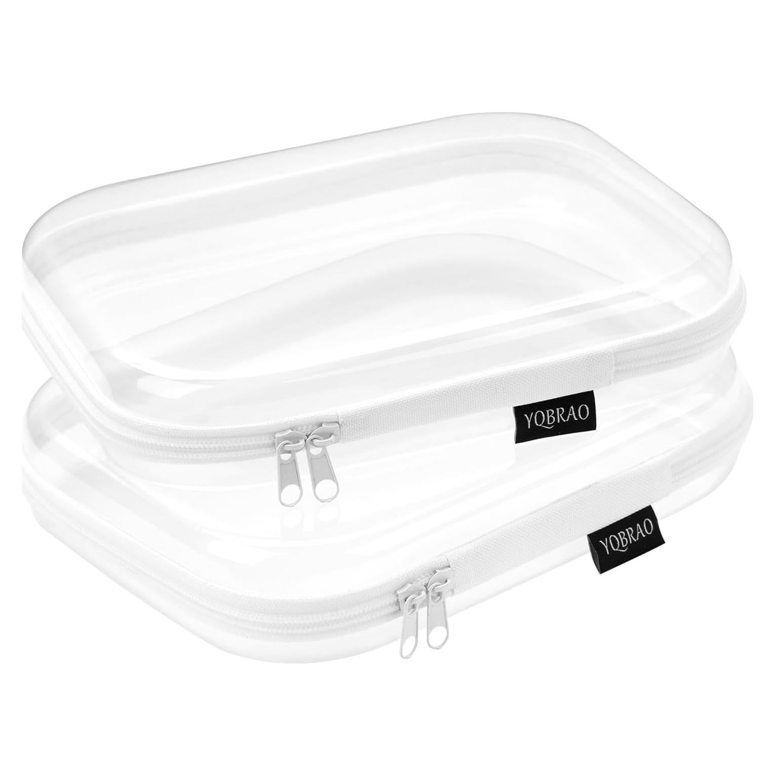 Estuche de plástico transparente YQBRAO 24.9x20.1x5.1 cm 2 Pzas