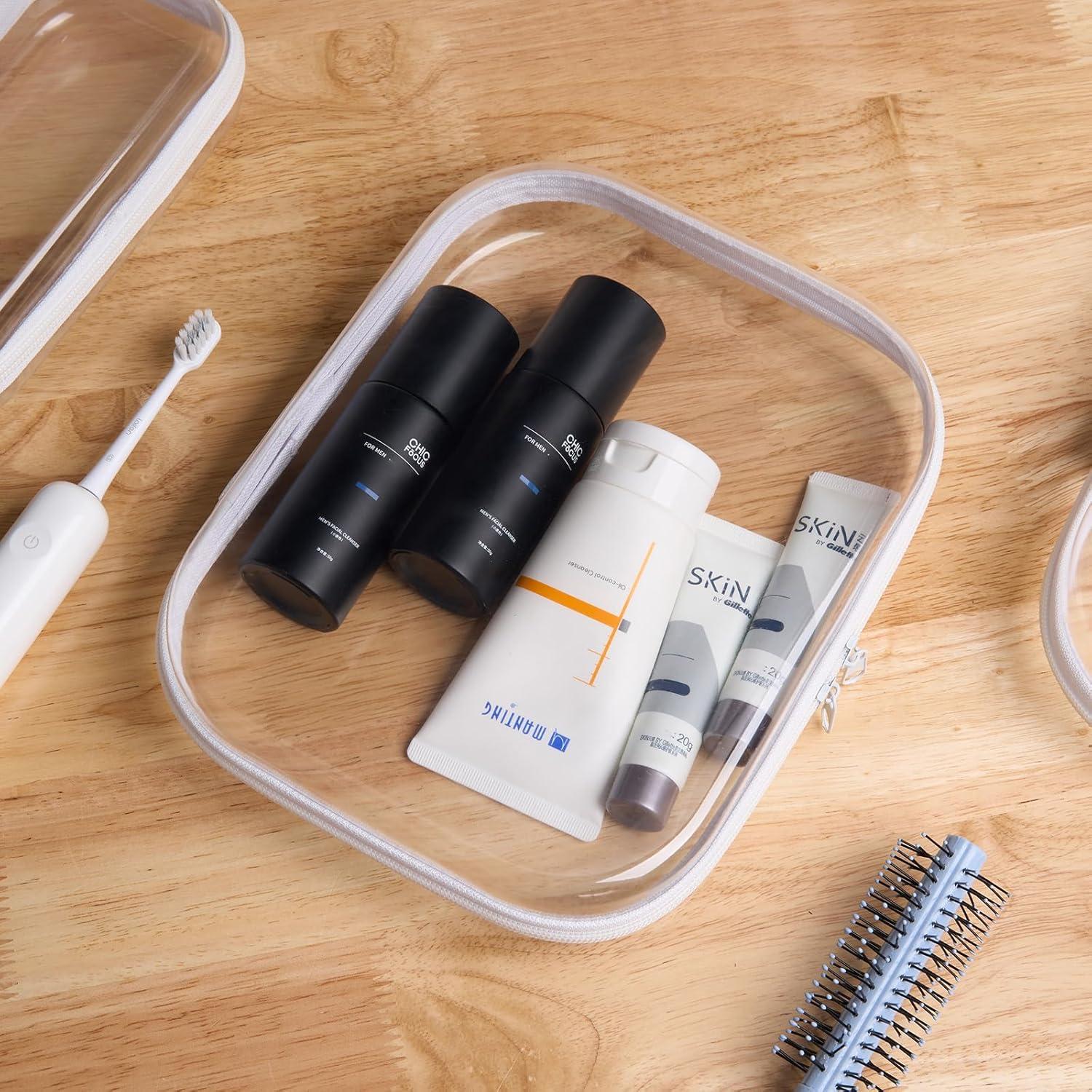 Estuche de plástico transparente YQBRAO 24.9x20.1x5.1 cm 2 Pzas