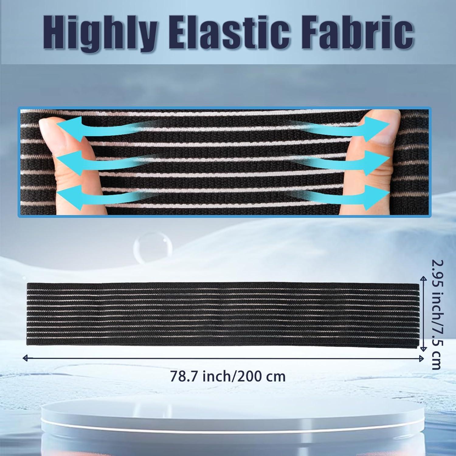 Envolturas de Compresión Ajustables Zuscot 2 Pcs Negro