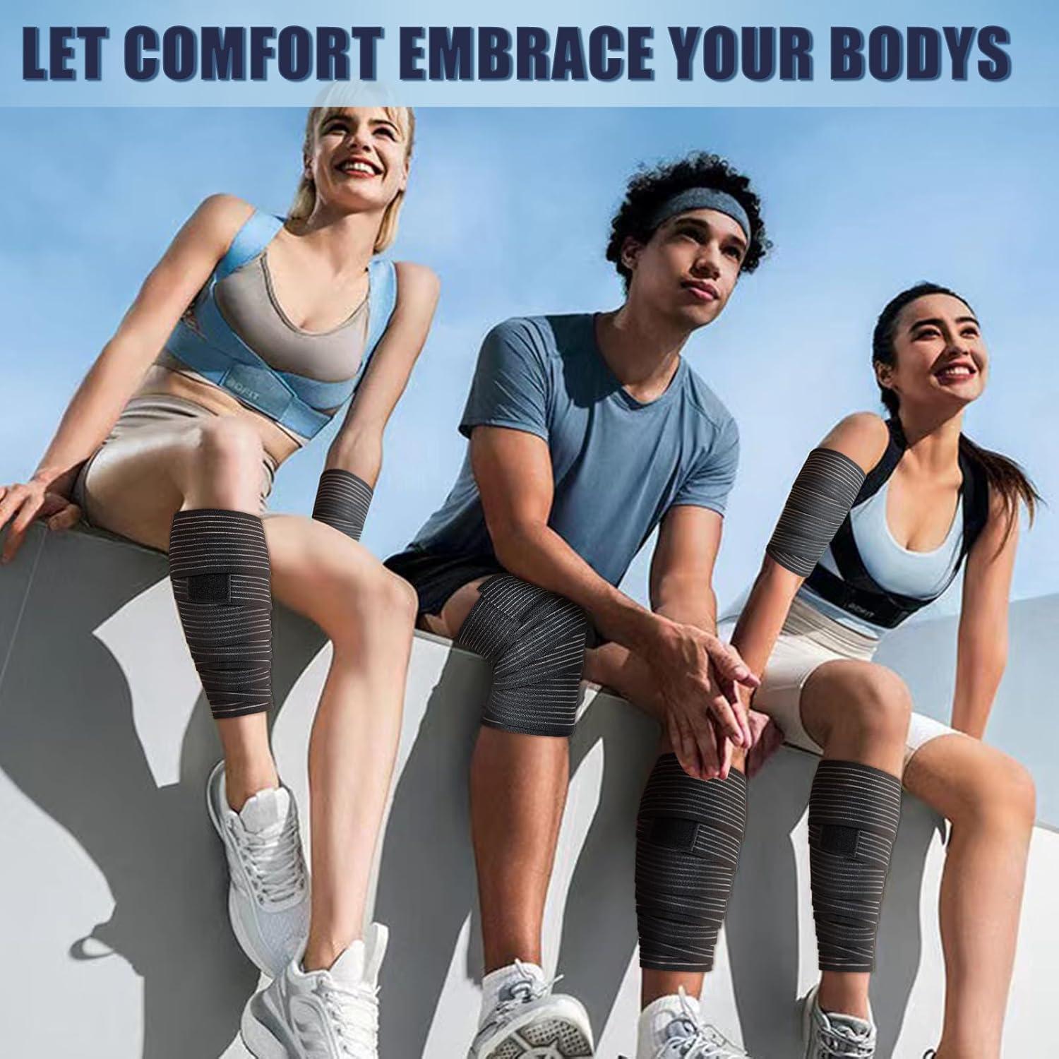 Envolturas de Compresión Ajustables Zuscot 2 Pcs Negro